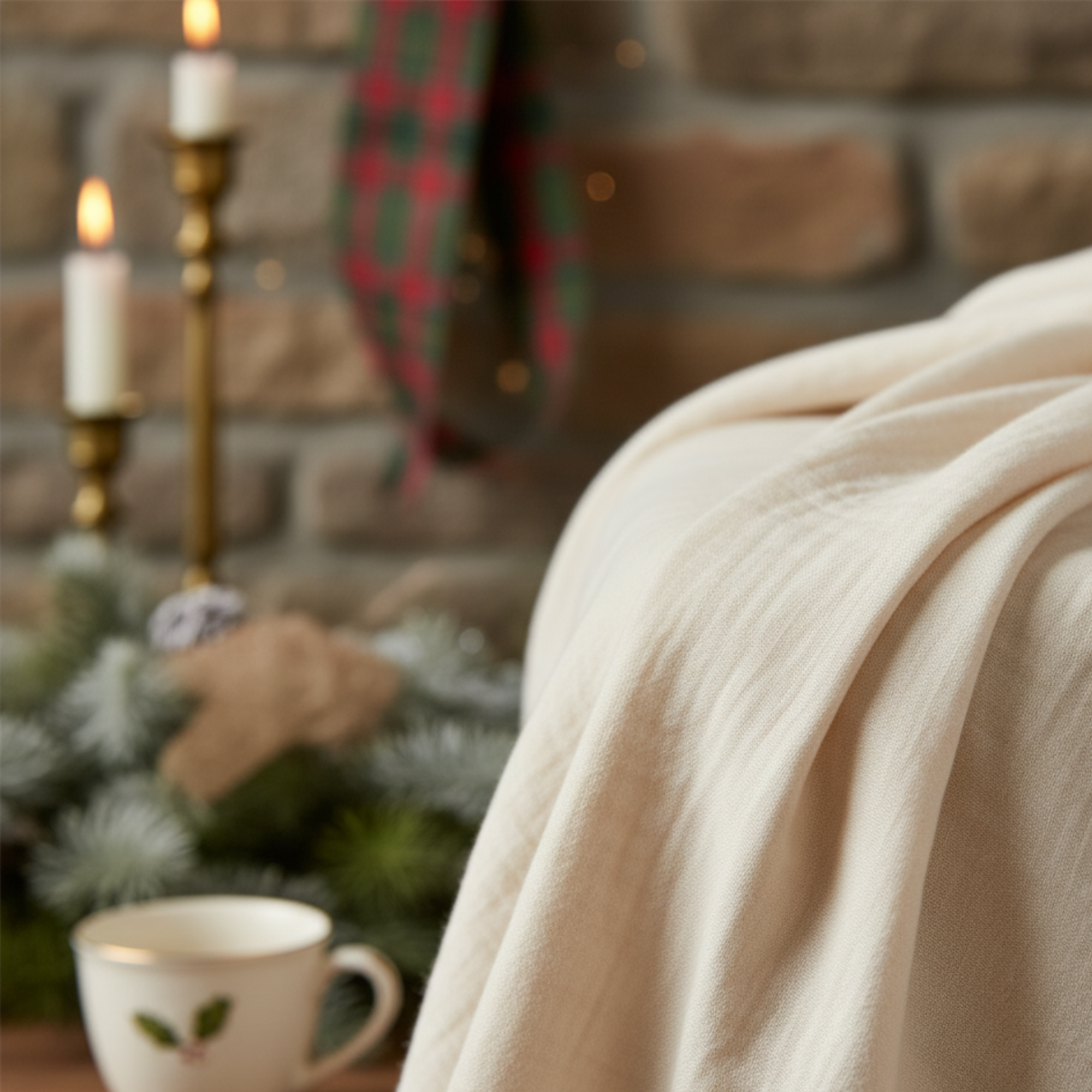 8 Layer Cotton Muslin Blanket - Ivory