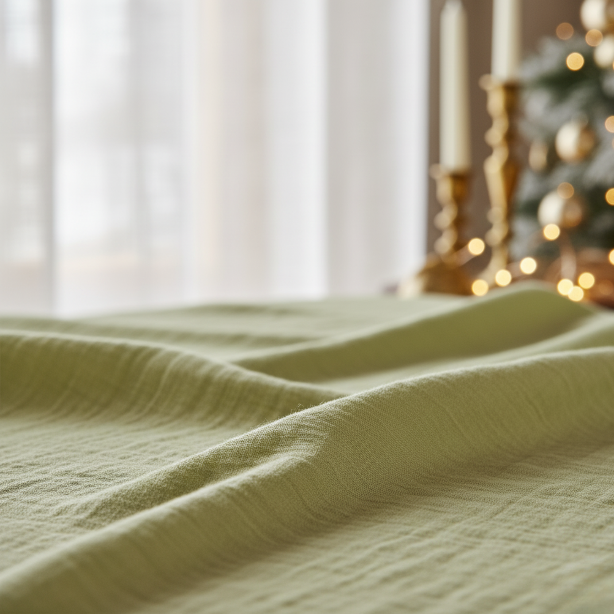 8 Layer Cotton Muslin Blanket - Sea Foam