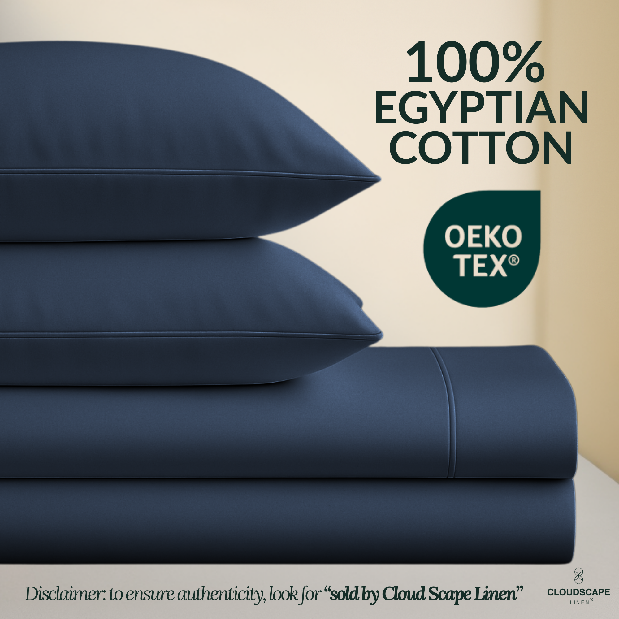 1000 Thread Count Egyptian Cotton : Dark Denim Bedsheet Set