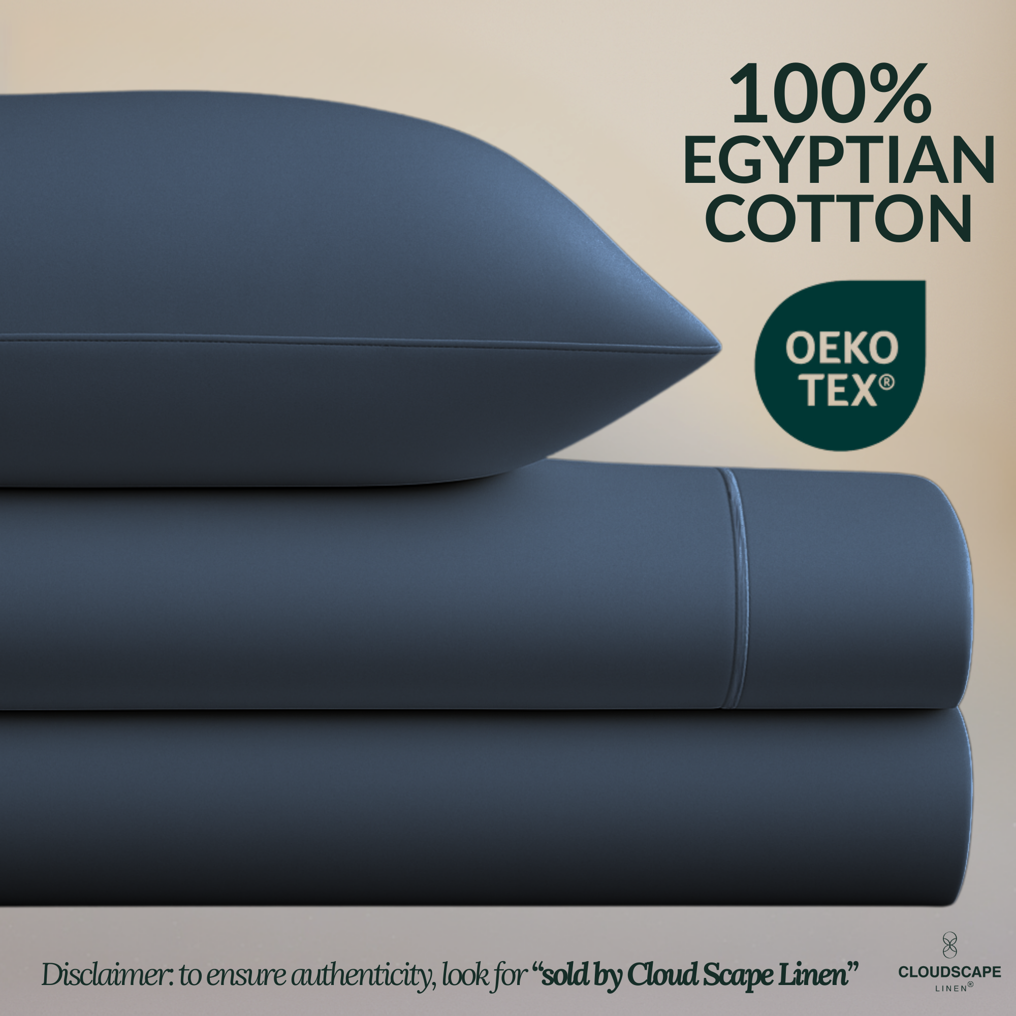 1000 Thread Count Egyptian Cotton : Dark Denim Bedsheet Set