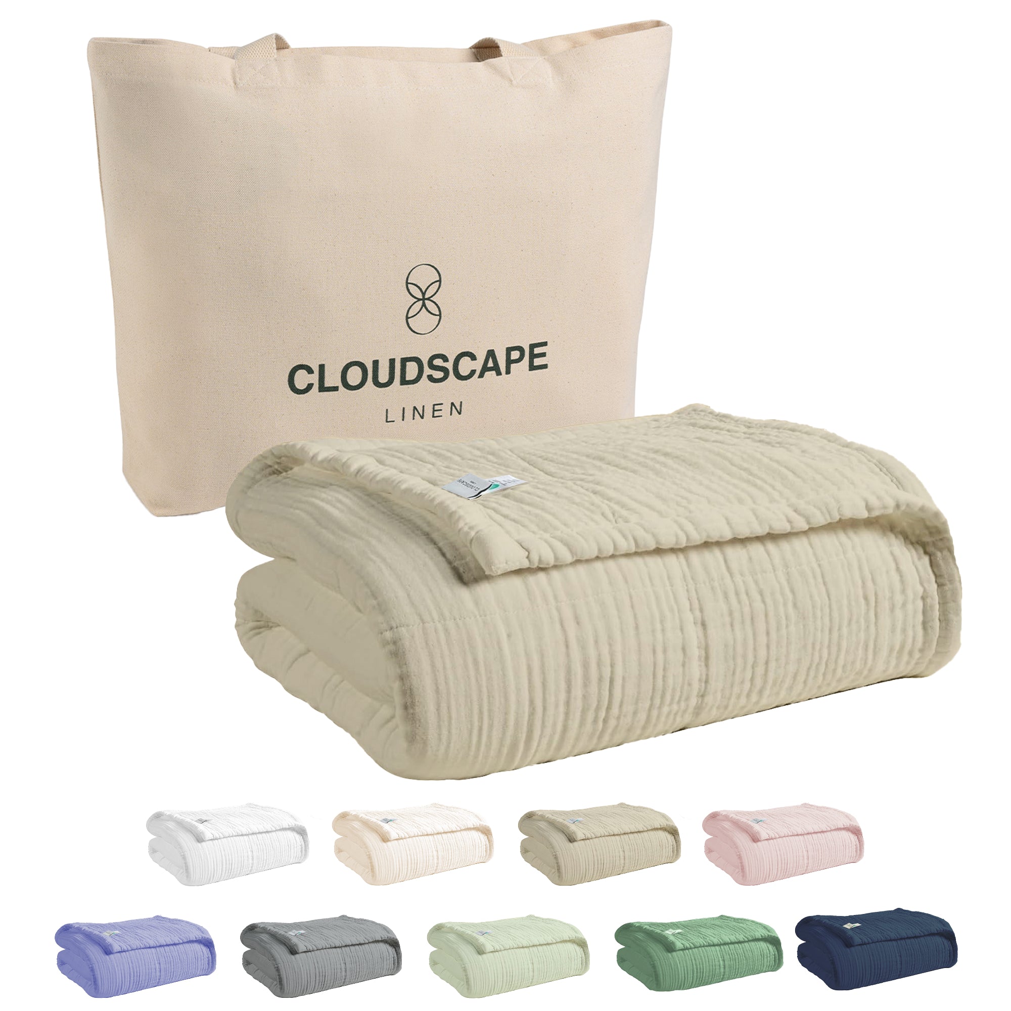 8 Layer Cotton Muslin Blanket - Fog