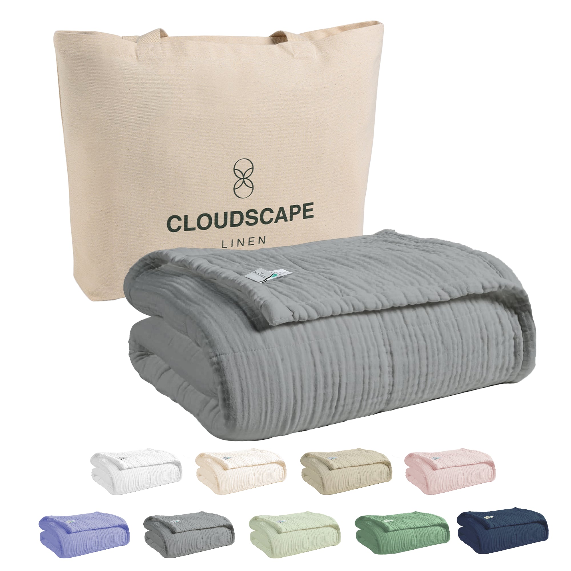 8 Layer Cotton Muslin Blanket - Dark Grey