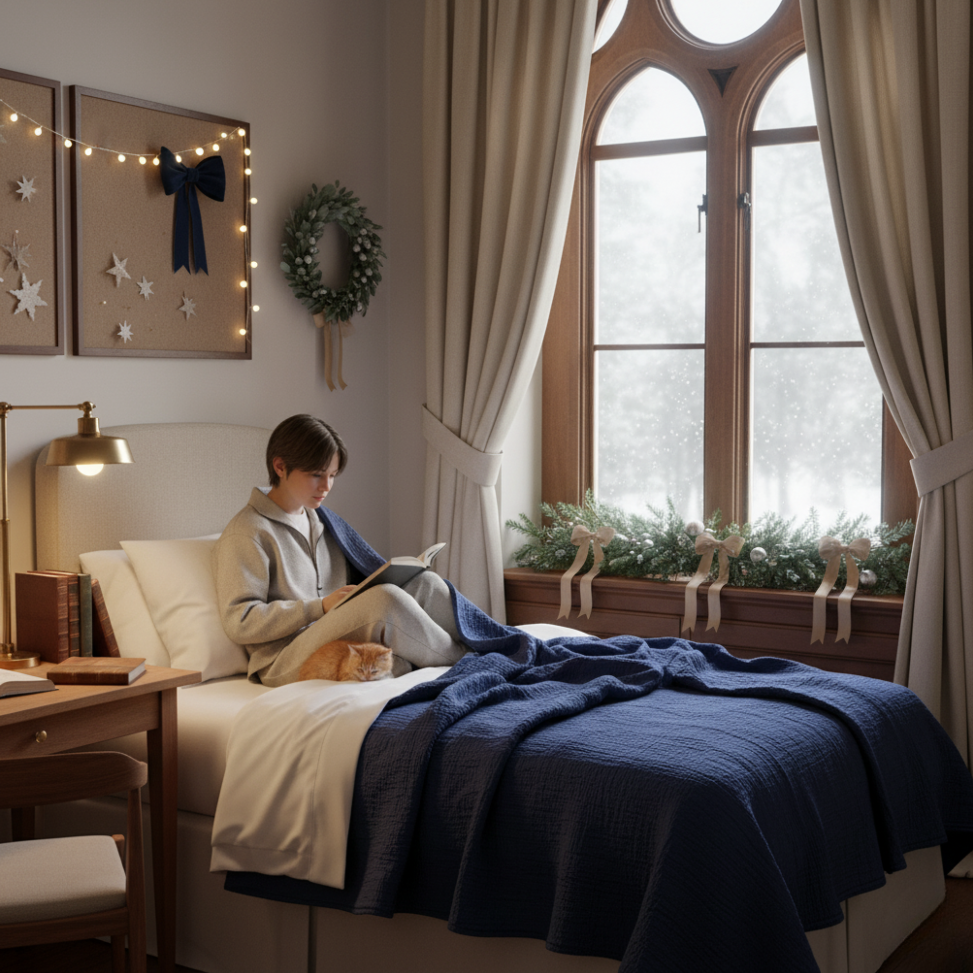 8 Layer Cotton Muslin Blanket - Ensign Blue