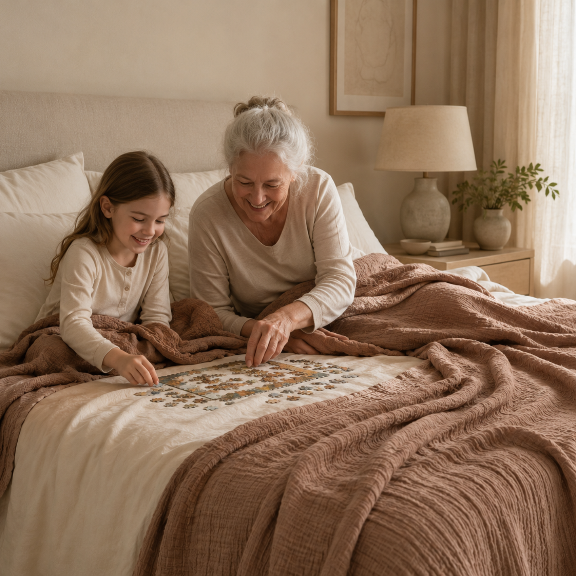 8 Layer Cotton Muslin Blanket - Mocha Mousse