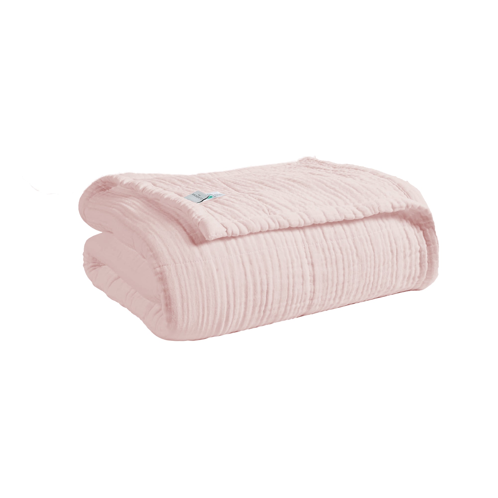 8 Layer Cotton Muslin Blanket - Sea Shell Pink