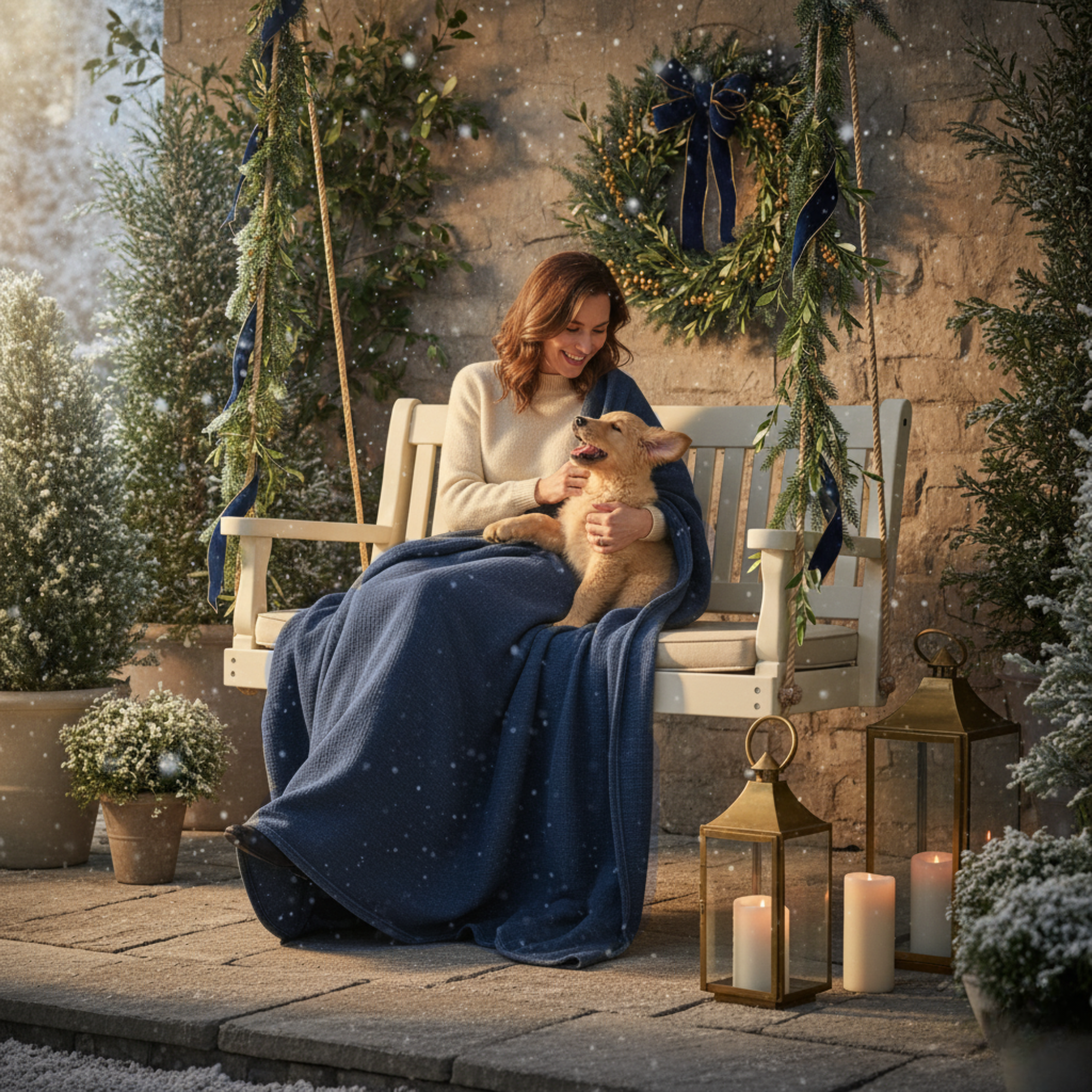 8 Layer Cotton Muslin Blanket - Ensign Blue