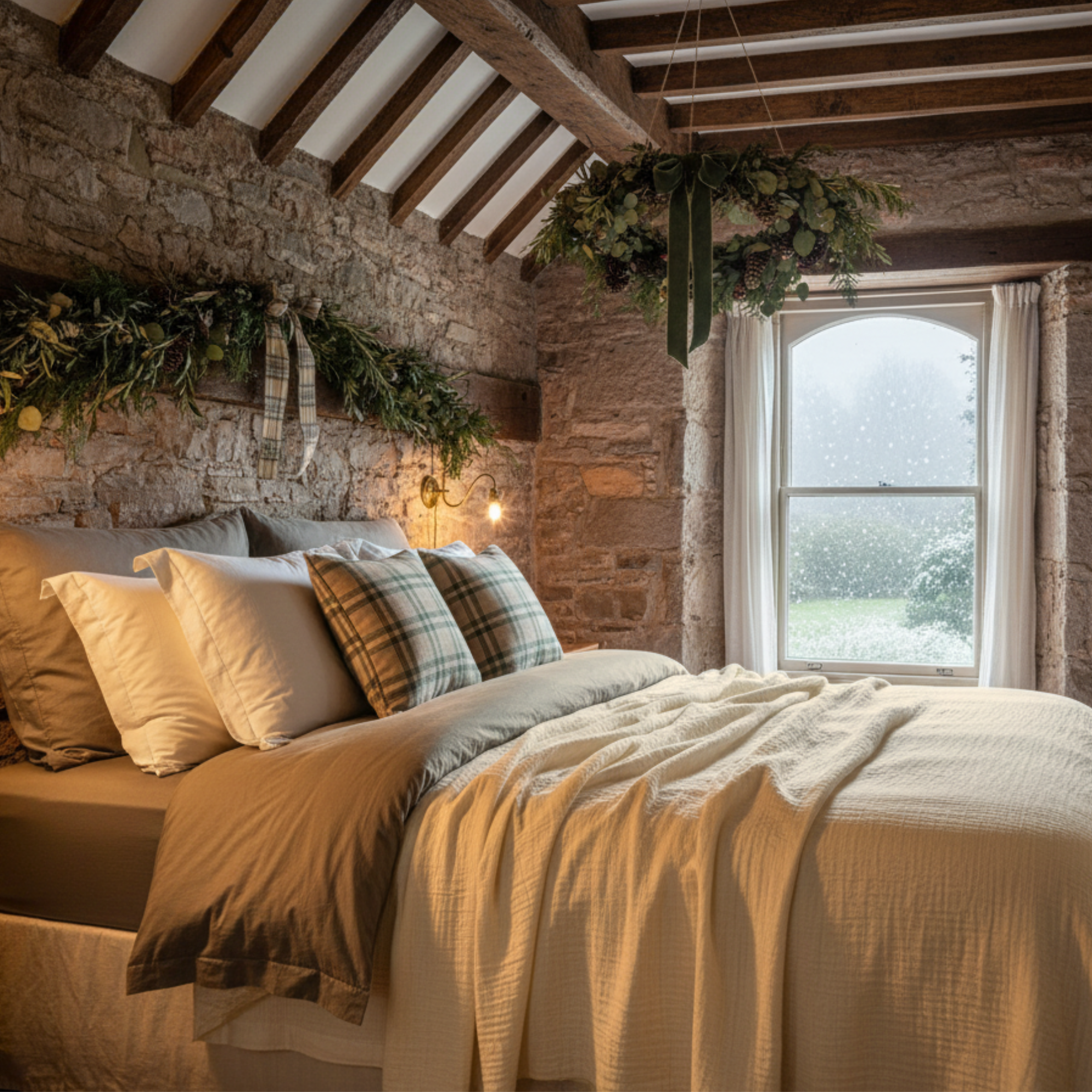 8 Layer Cotton Muslin Blanket - Ivory