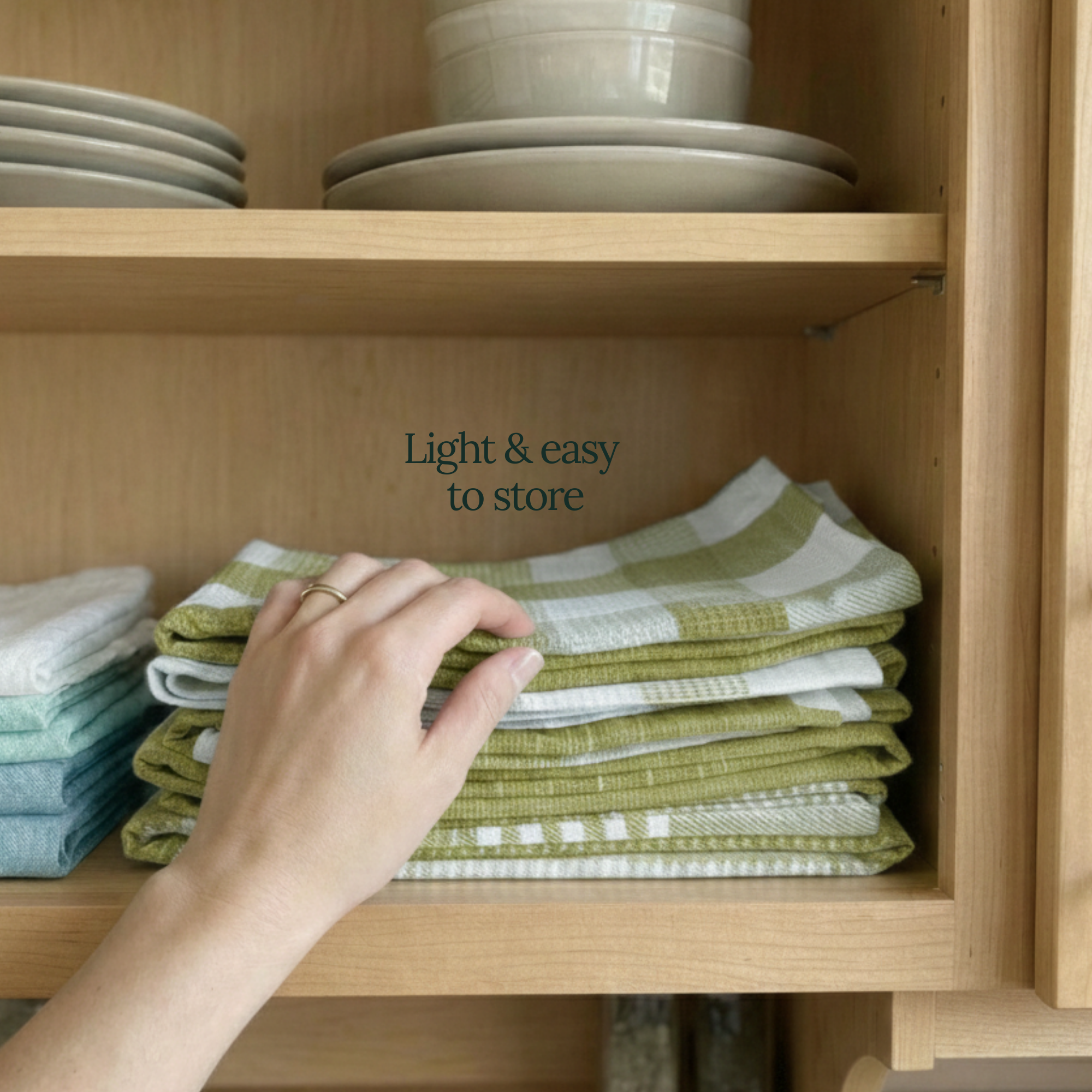 6-Piece Oversized Kitchen Towels: Olive