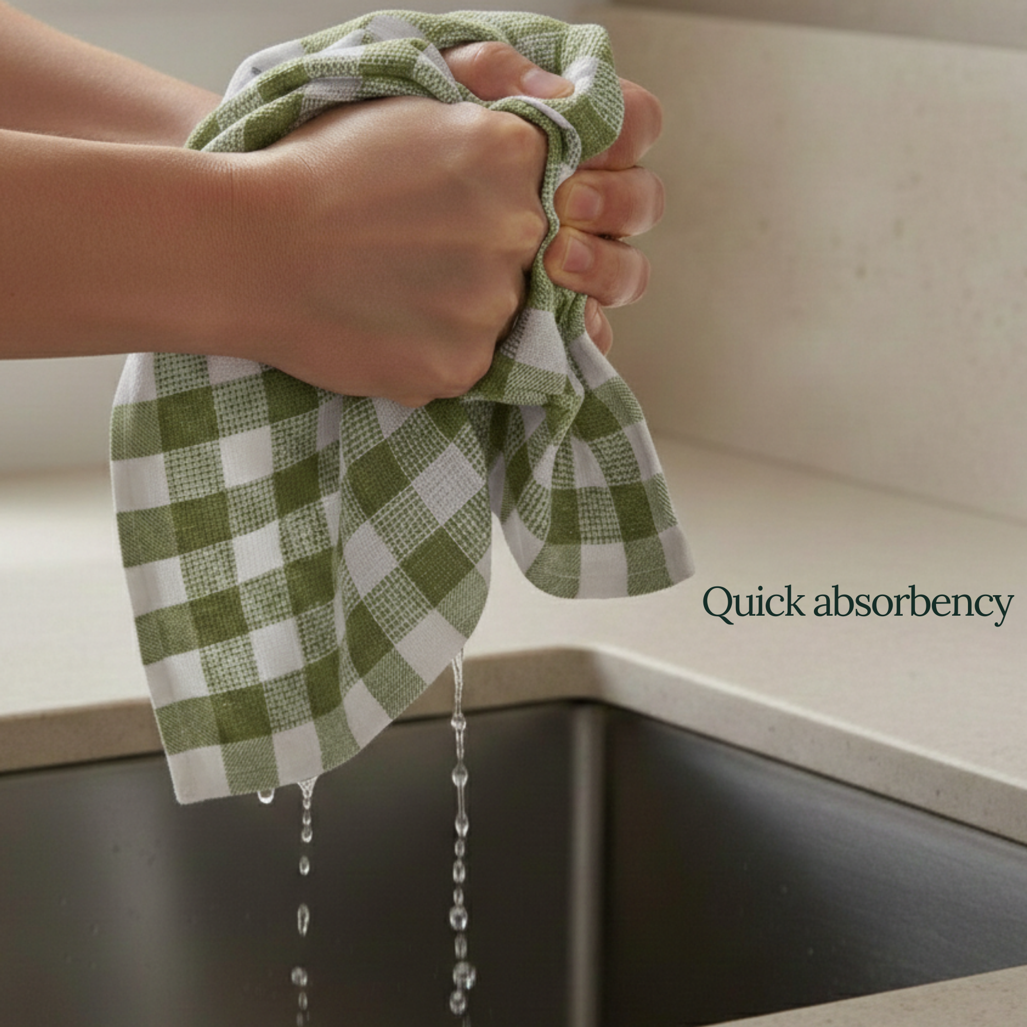 6-Piece Oversized Kitchen Towels: Olive