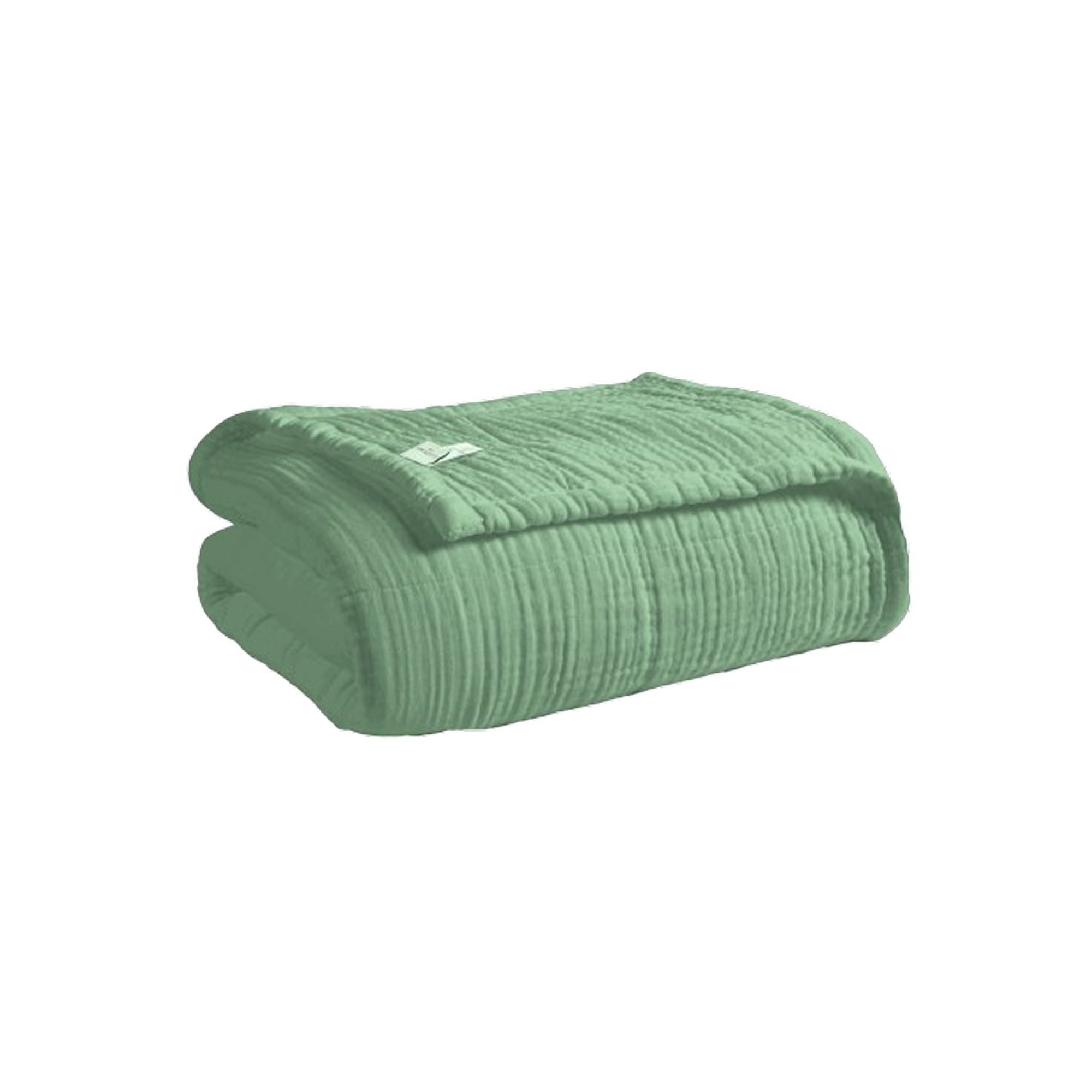 8 Layer Cotton Muslin Blanket - Olive Green