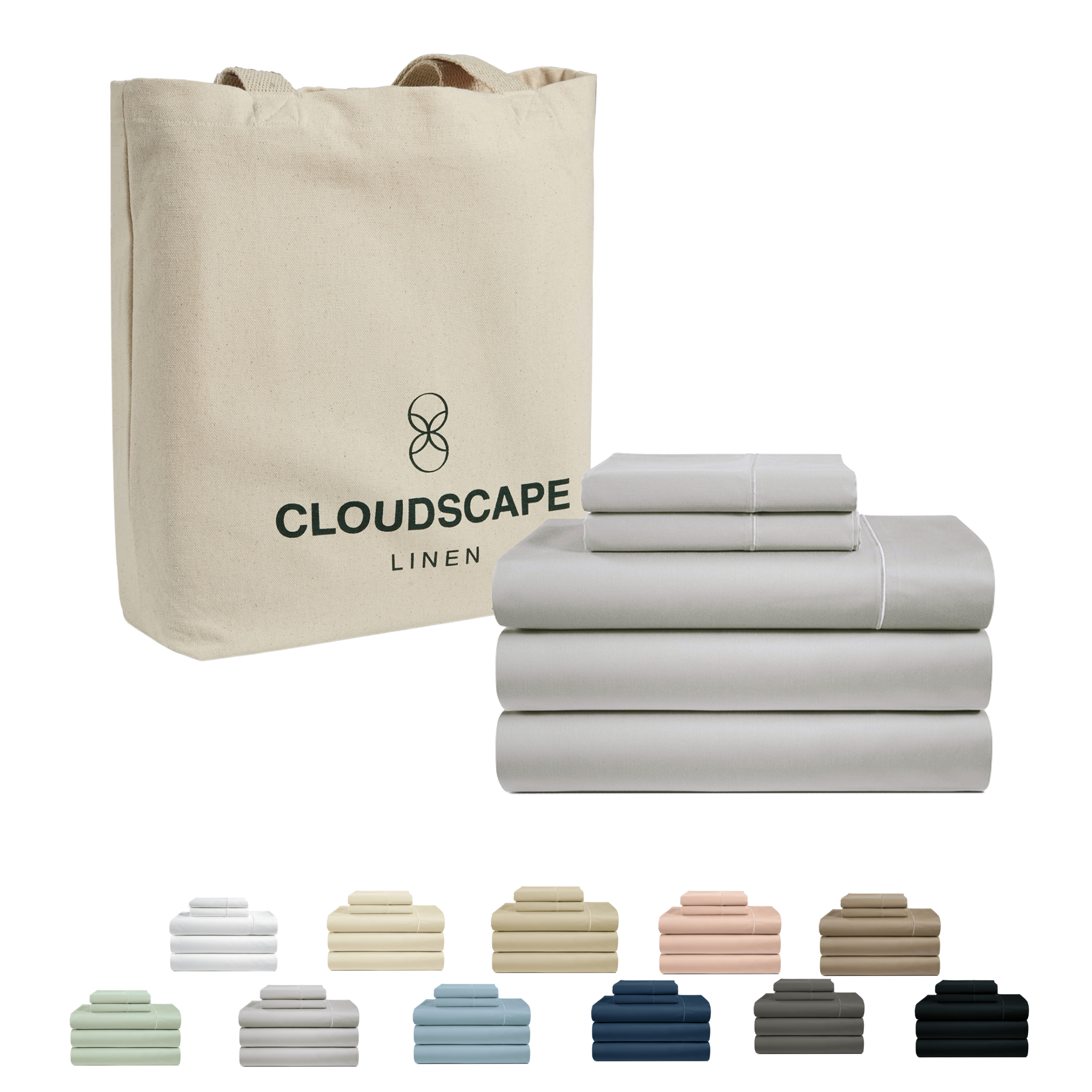 1000 Thread Count Egyptian Cotton : Silver Bedsheet Set