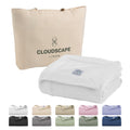 Cotton Herringbone Blanket - White