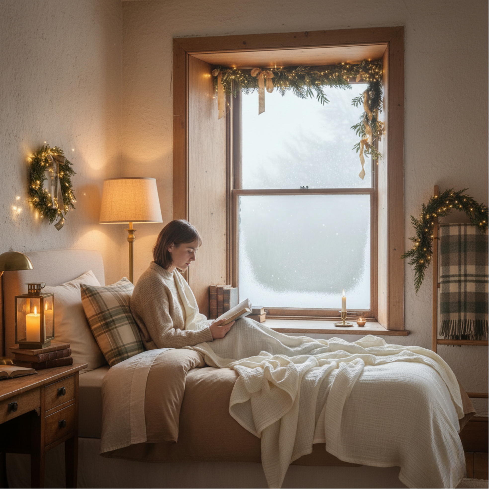 8 Layer Cotton Muslin Blanket - Ivory