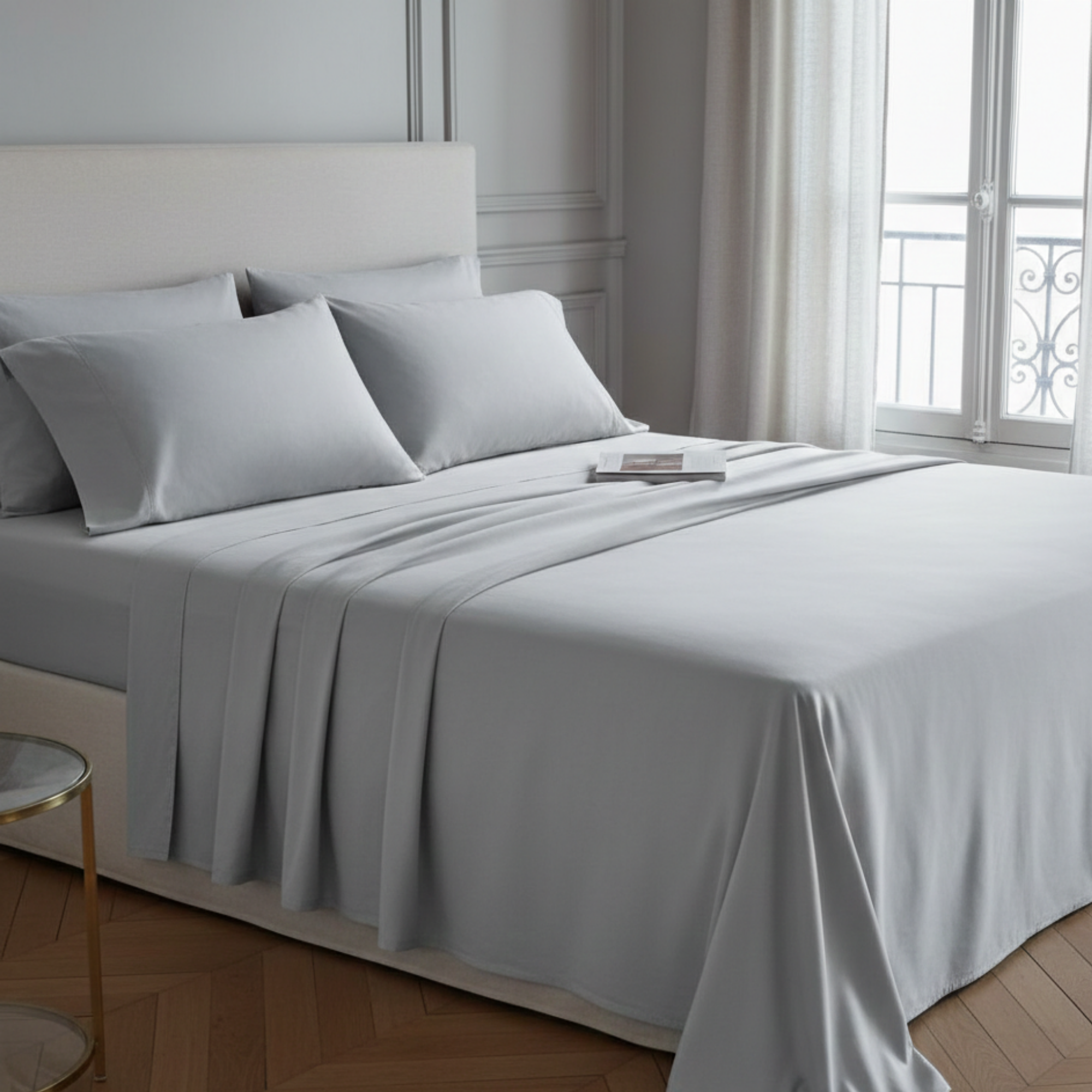 1000 Thread Count Egyptian Cotton : Silver Bedsheet Set