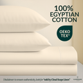 1000 Thread Count Egyptian Cotton : Ivory Bedsheet Set