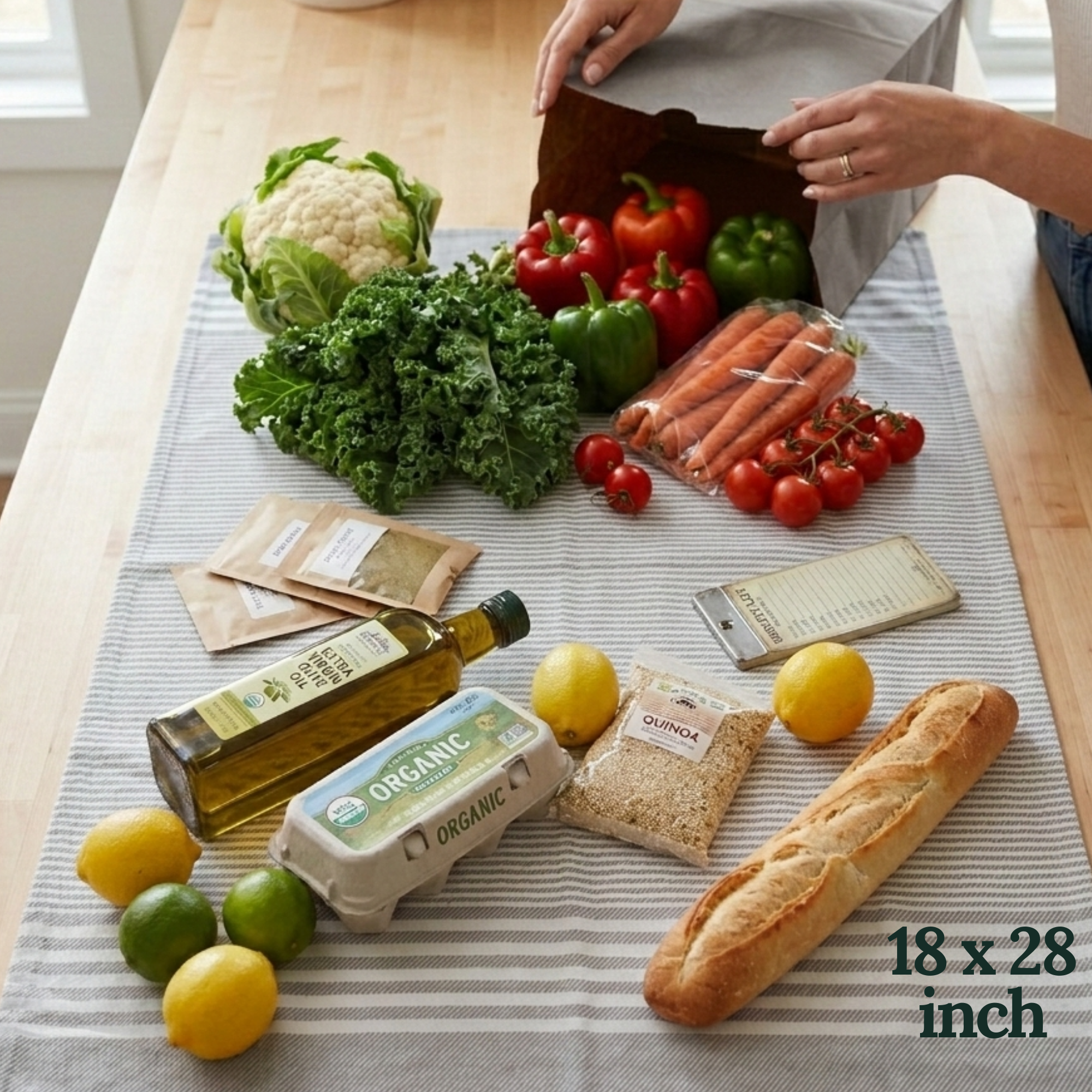 6-Piece Oversized Kitchen Towels: Grey