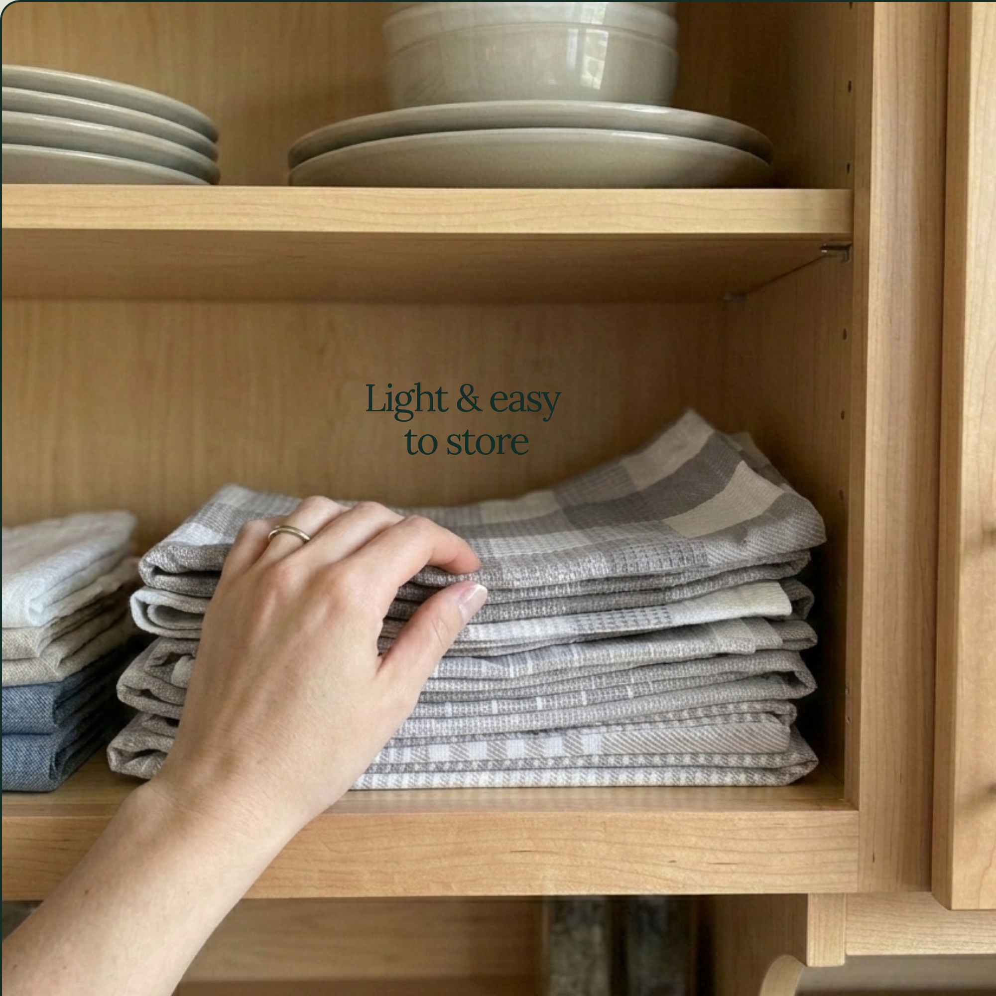 6-Piece Oversized Kitchen Towels: Grey