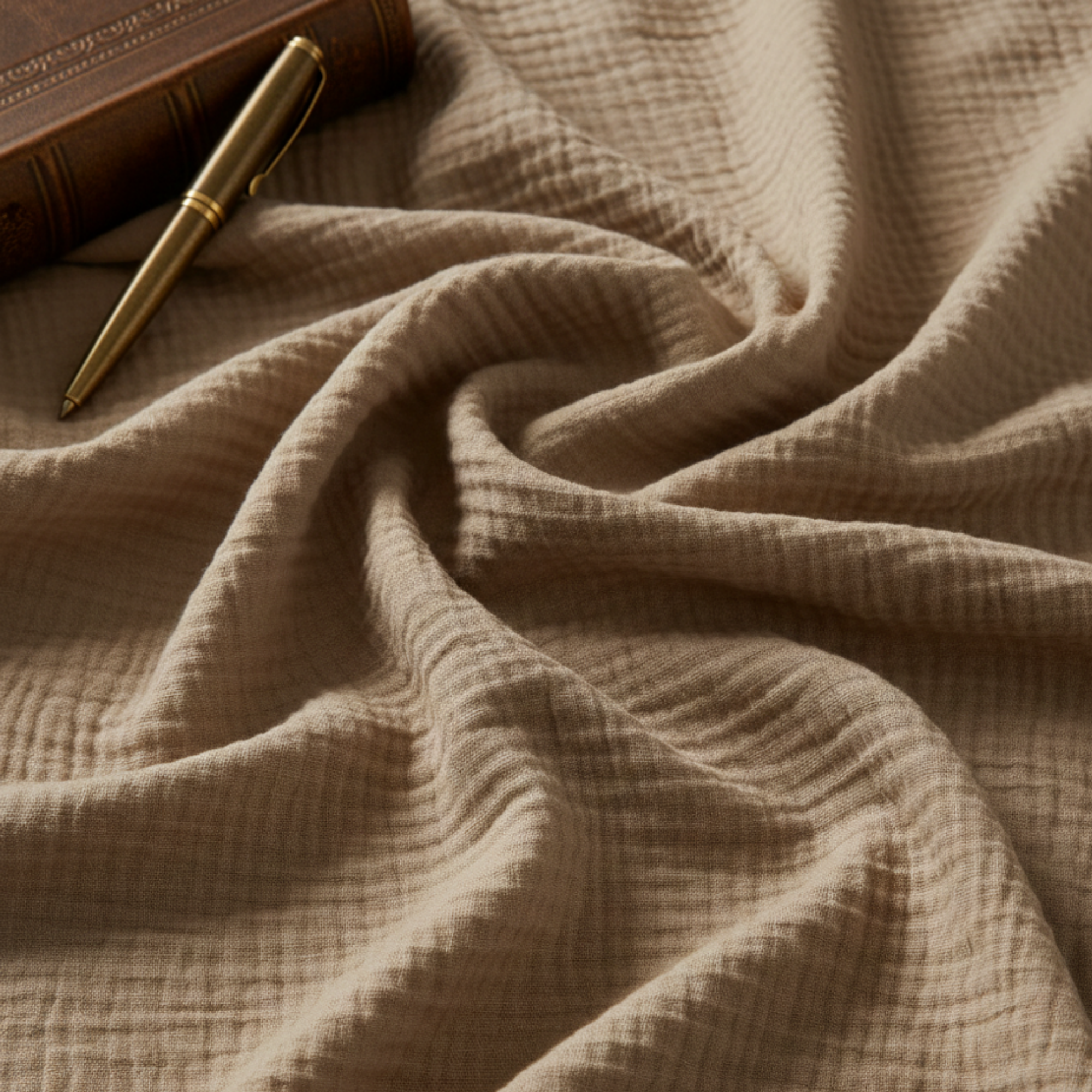 4 Layer Cotton Muslin Blanket: Fog