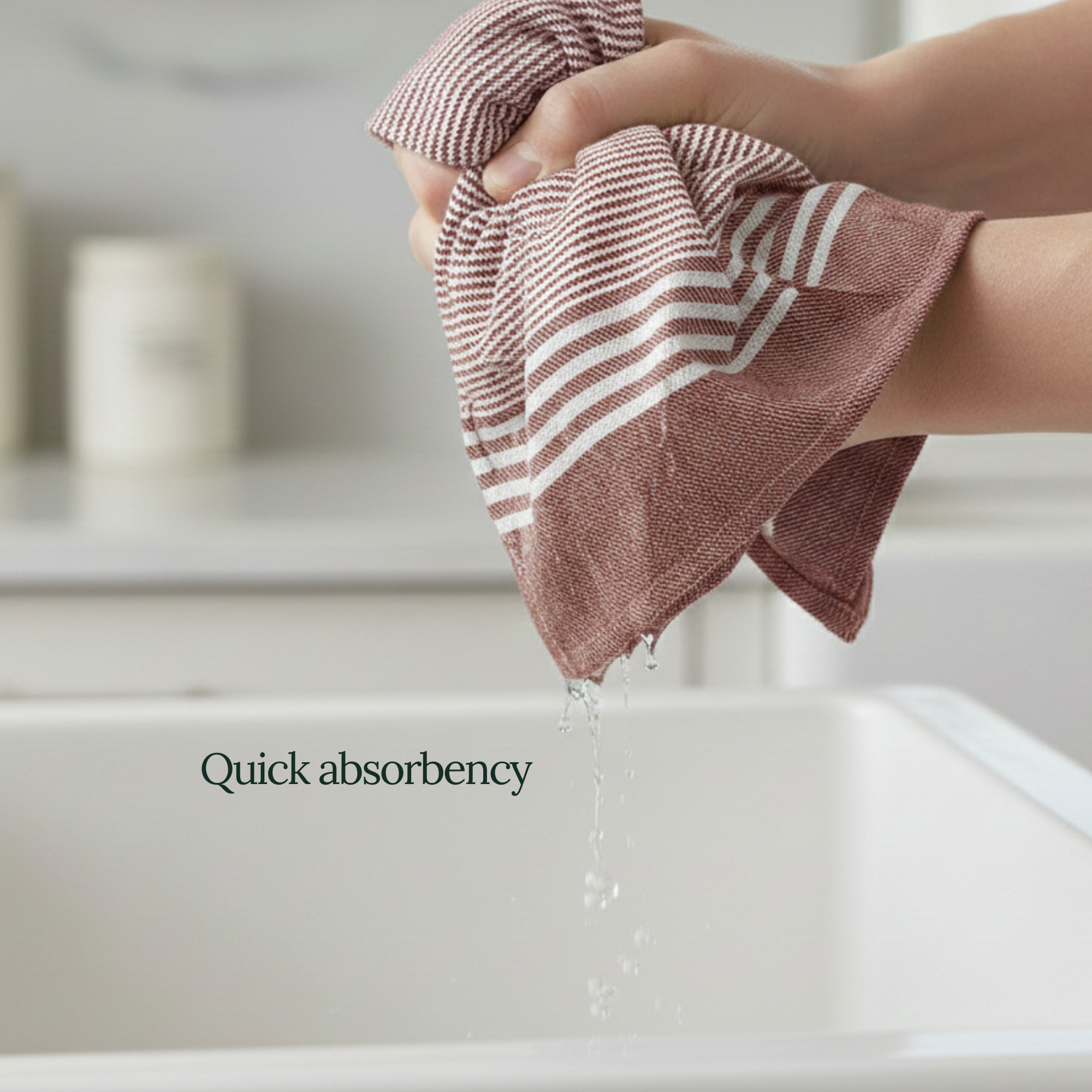 6-Piece Oversized Cotton Kitchen Towels - Rust