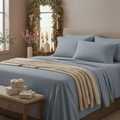 1000 Thread Count Egyptian Cotton : French Blue Bedsheet Set