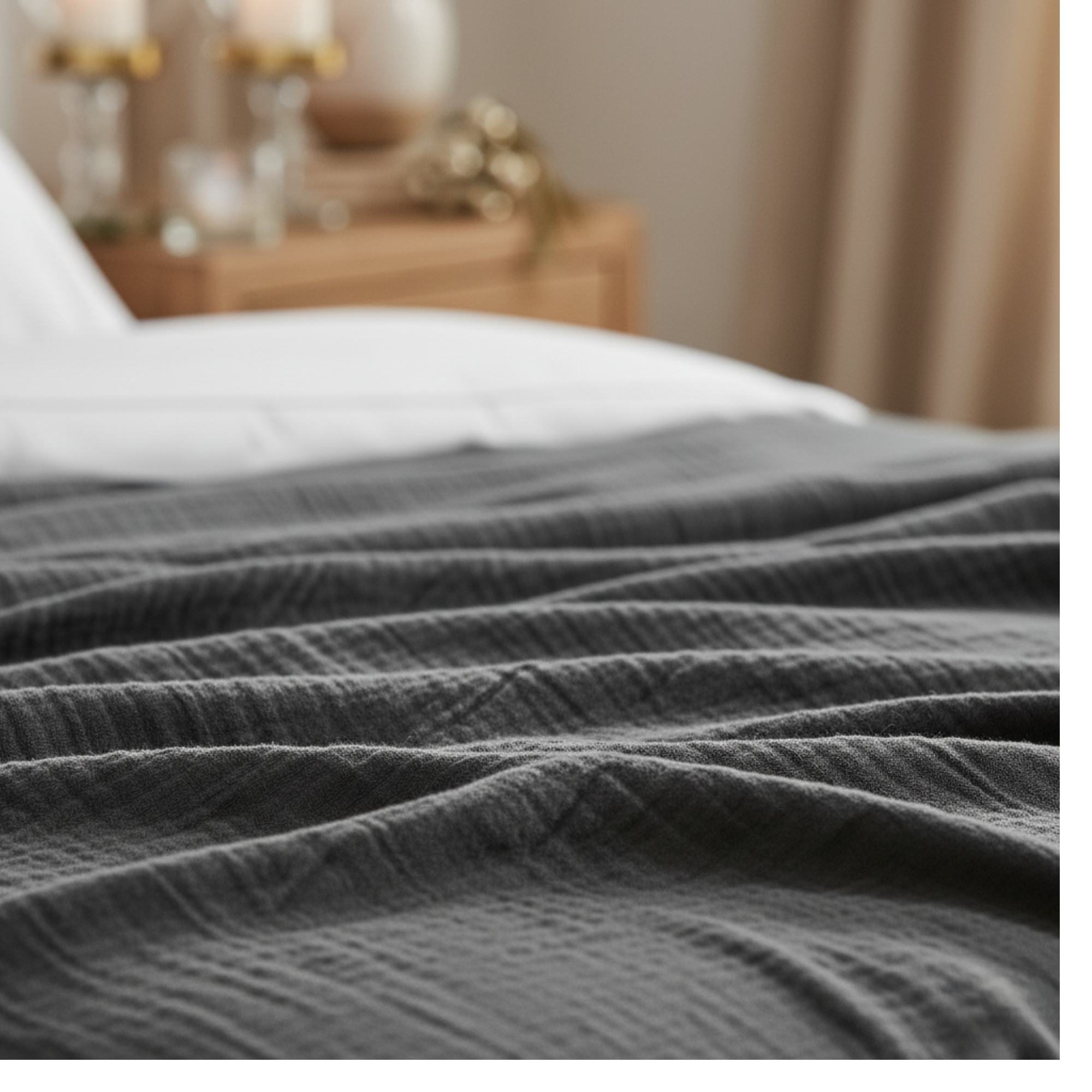 8 Layer Cotton Muslin Blanket - Dark Grey