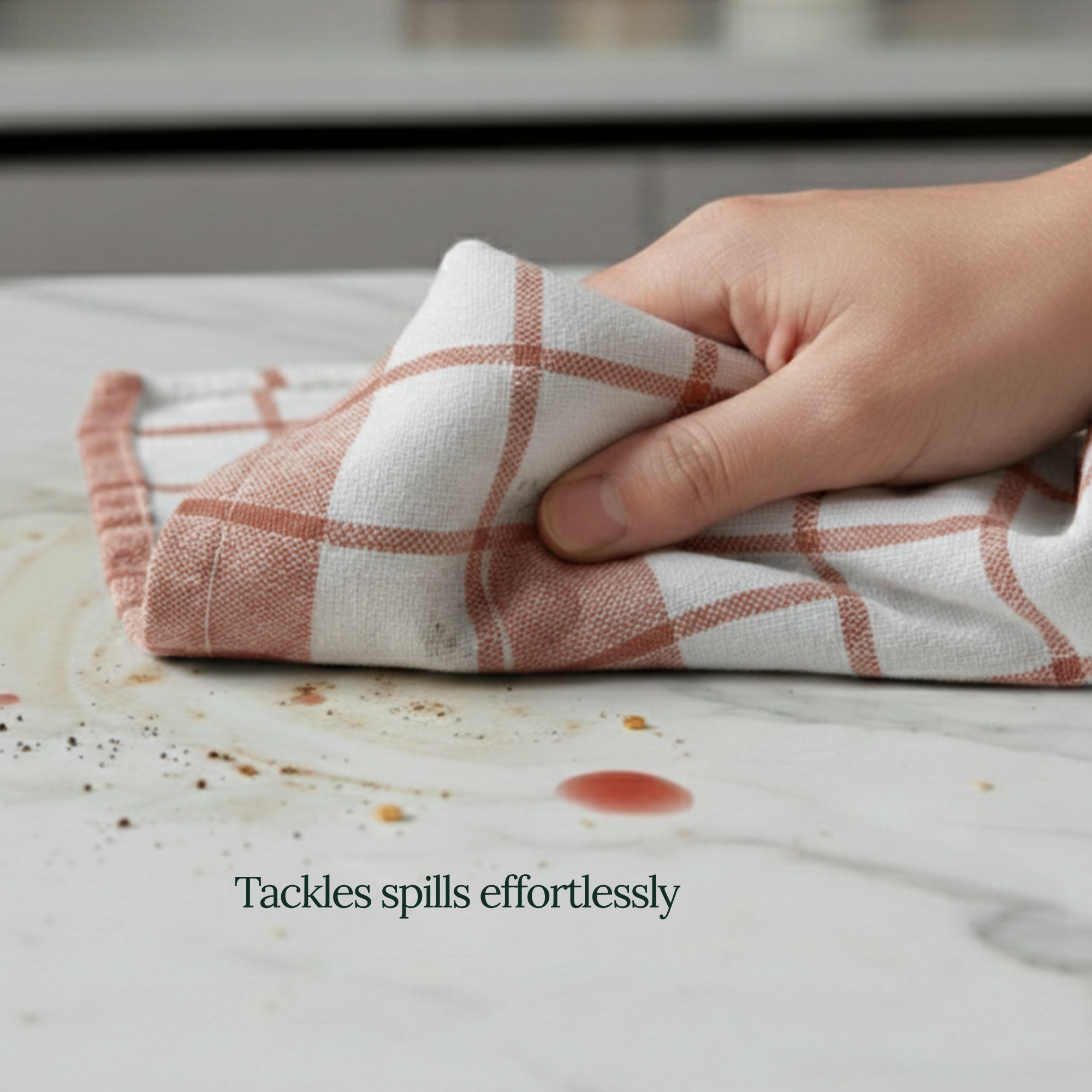 6-Piece Oversized Cotton Kitchen Towels - Rust
