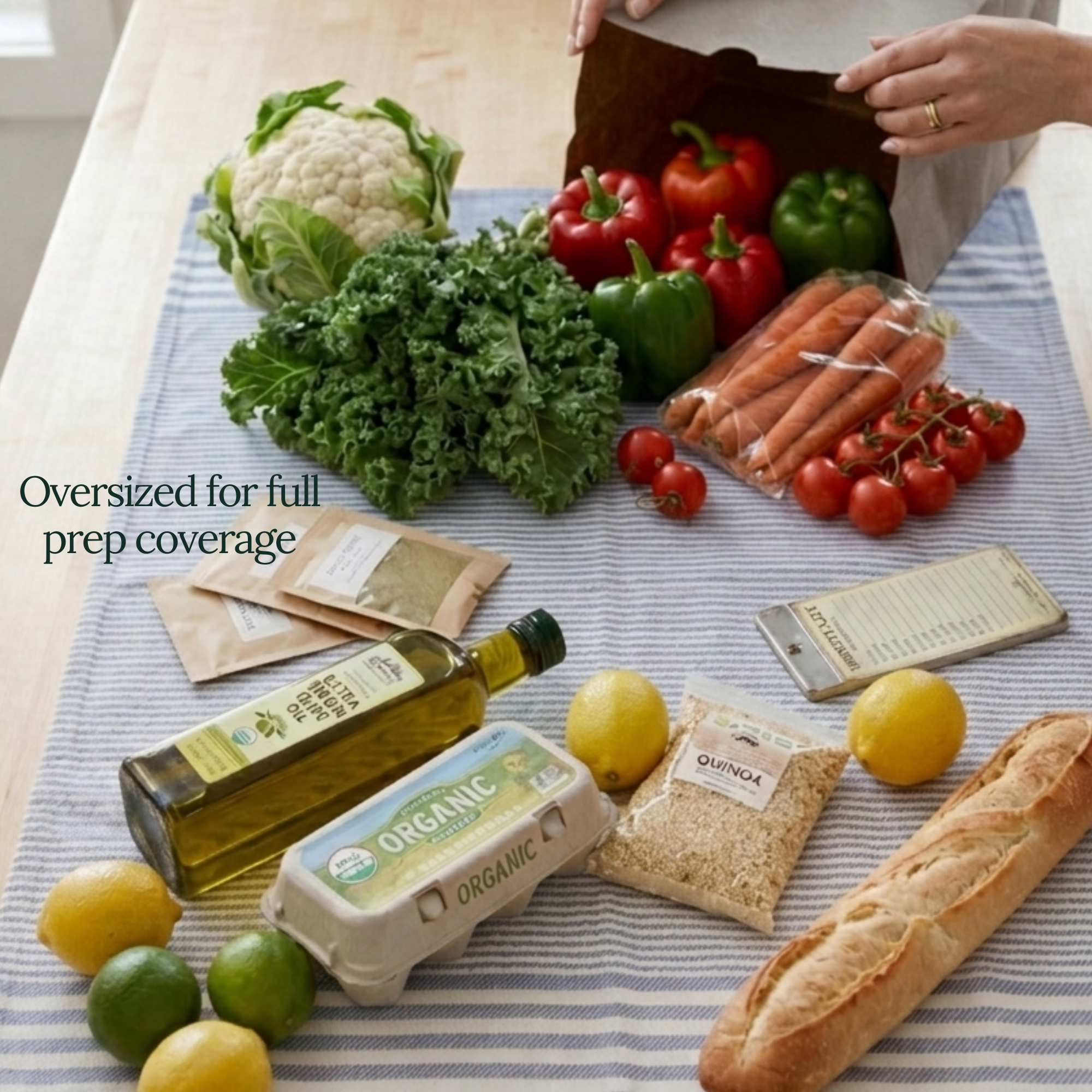 12-Piece Oversized Kitchen Towels: Indigo