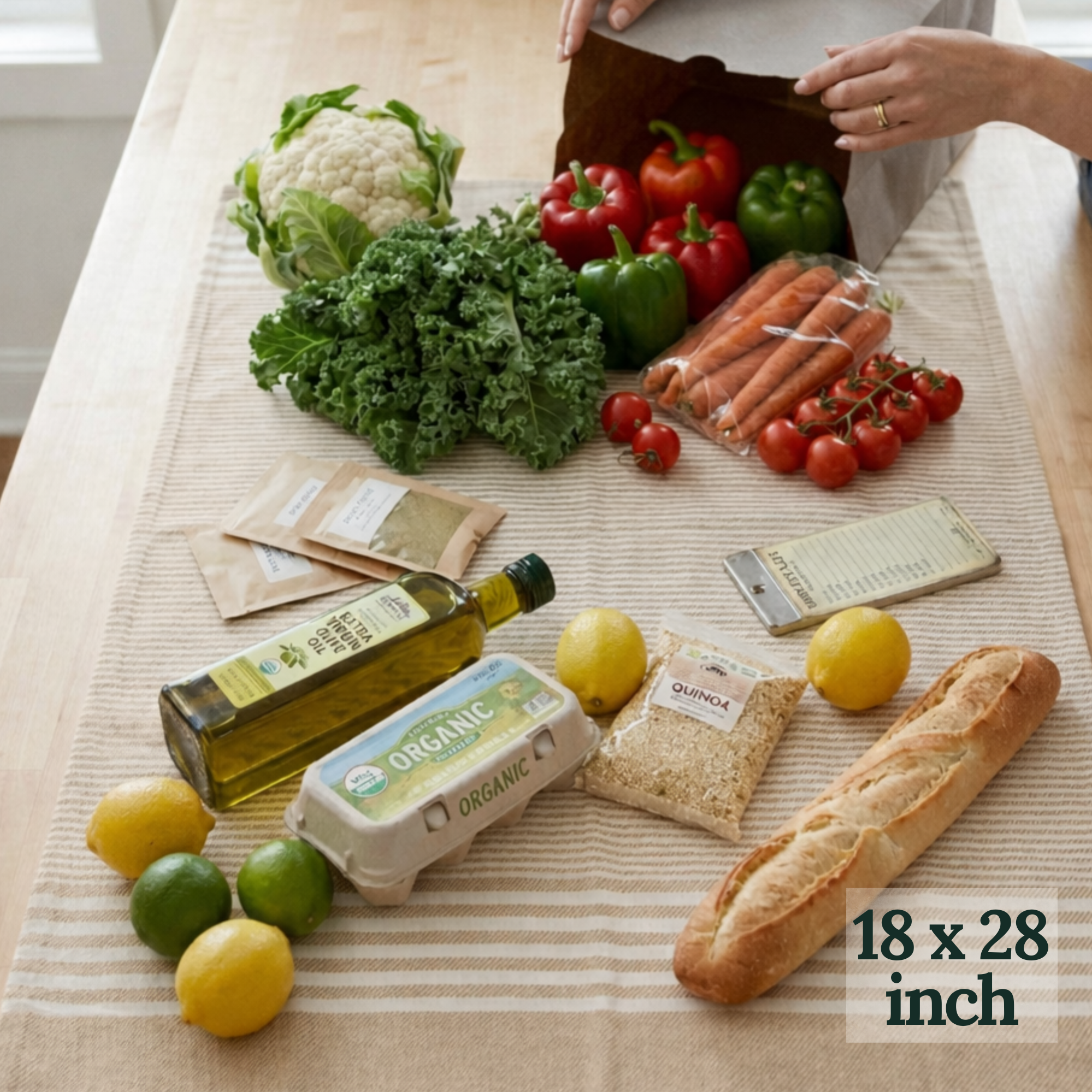 12-Piece Oversized Kitchen Towels: Beige