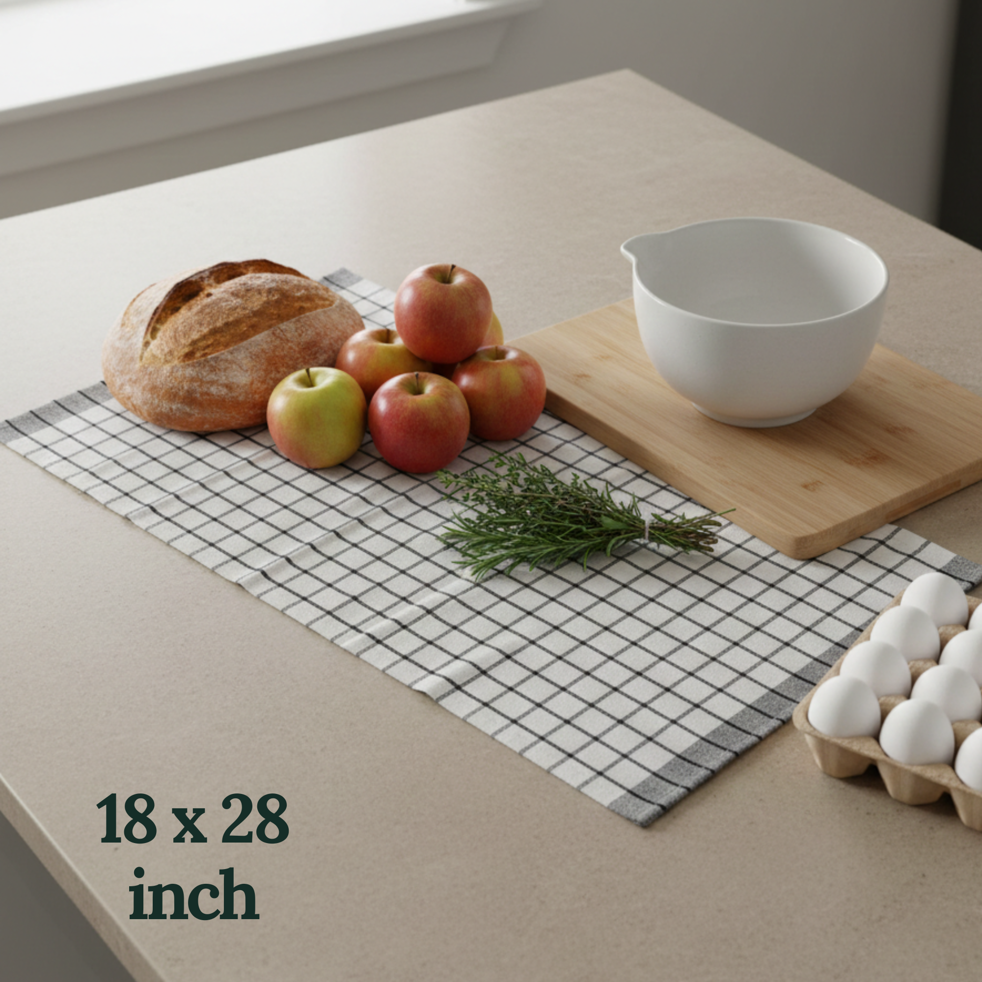 6-Piece Oversized Kitchen Towels - Grey