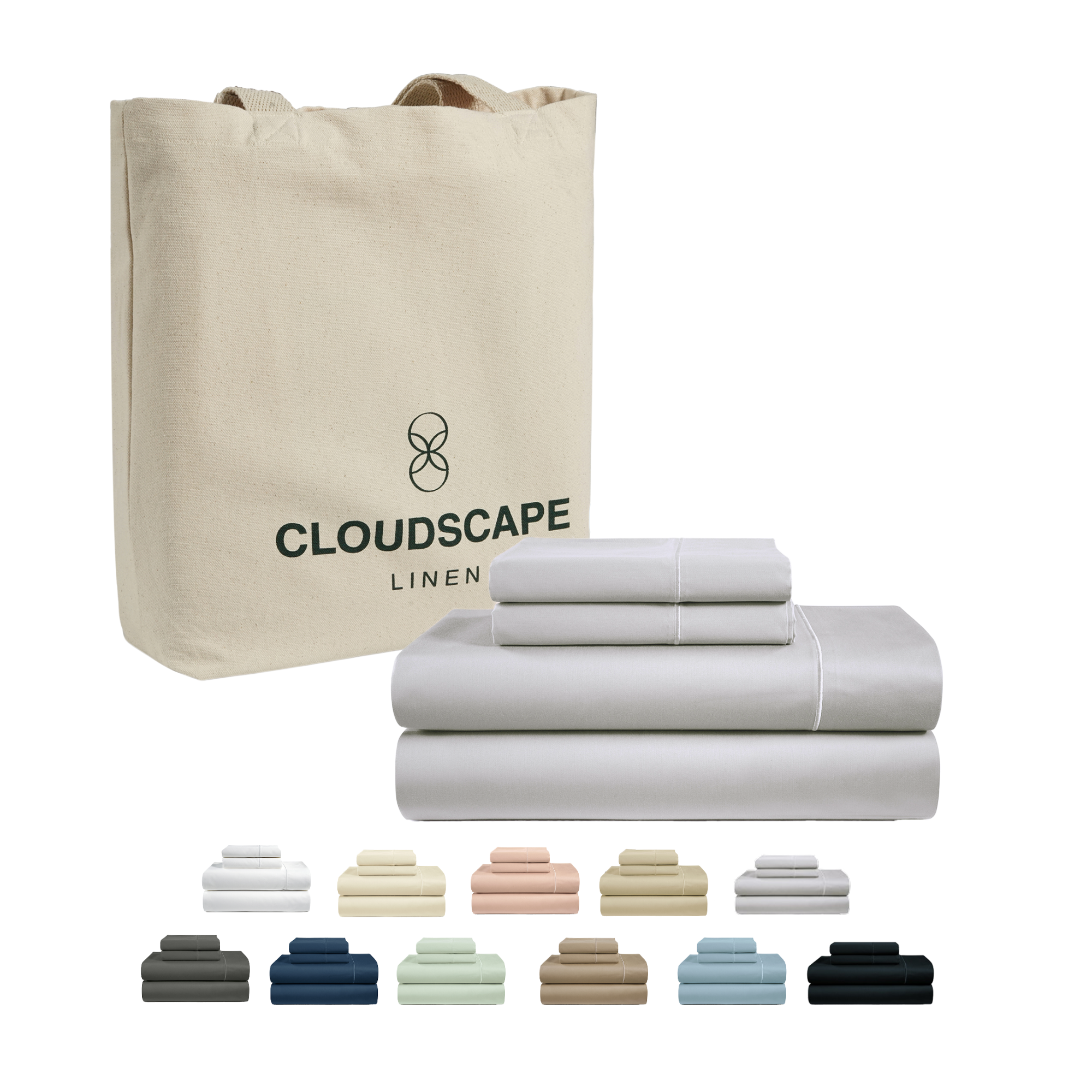 1000 Thread Count Egyptian Cotton : Silver Bedsheet Set