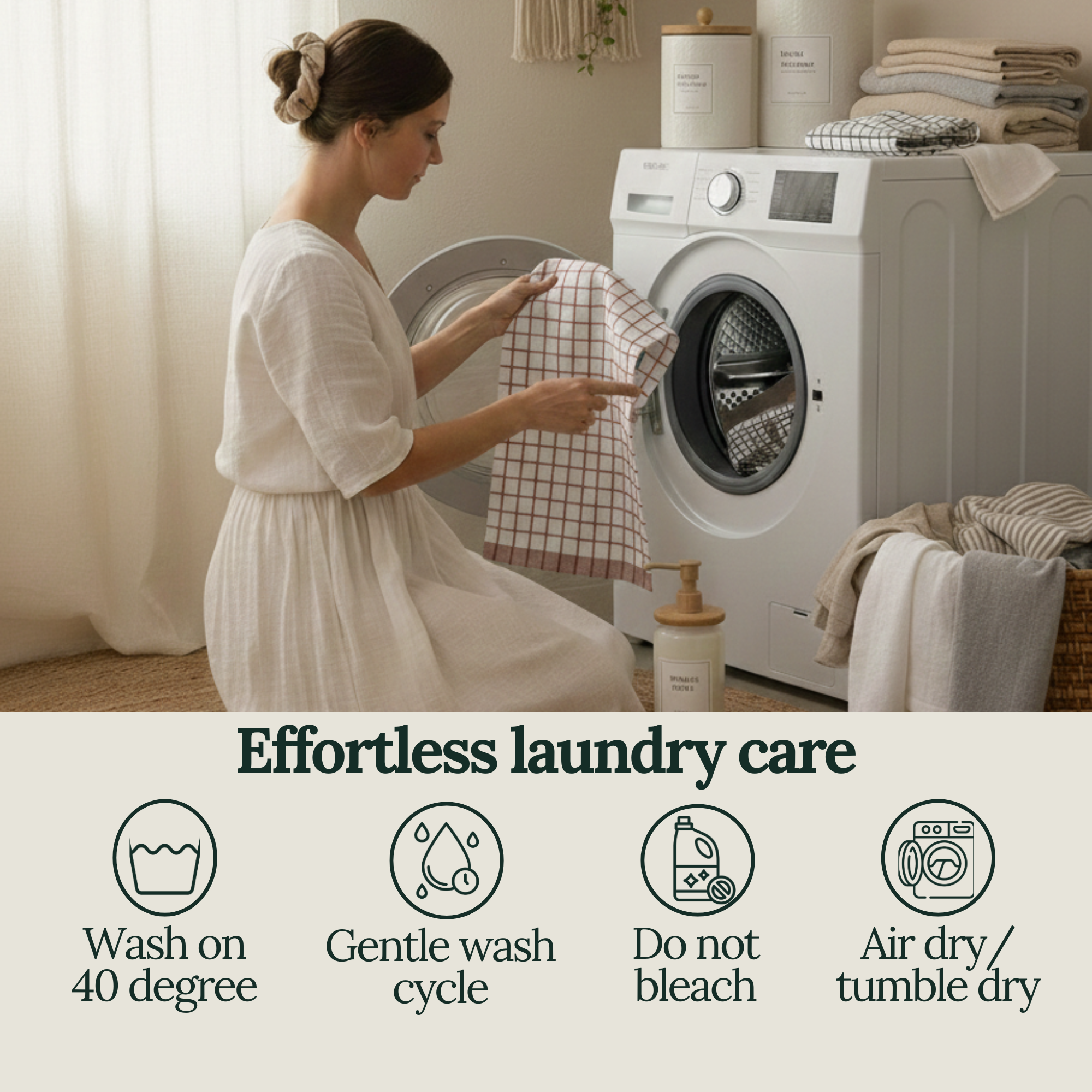 6-Piece Oversized Cotton Kitchen Towels - Rust