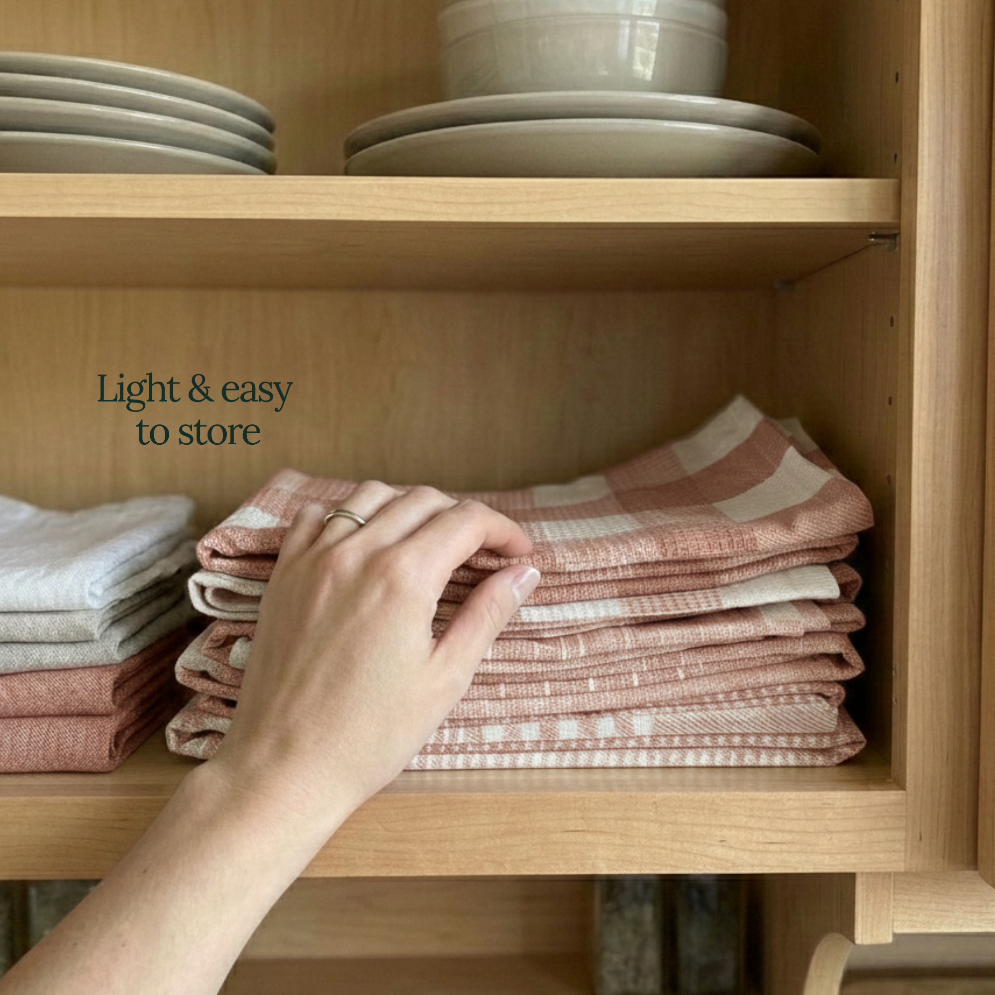 6-Piece Oversized Kitchen Towels: Rust