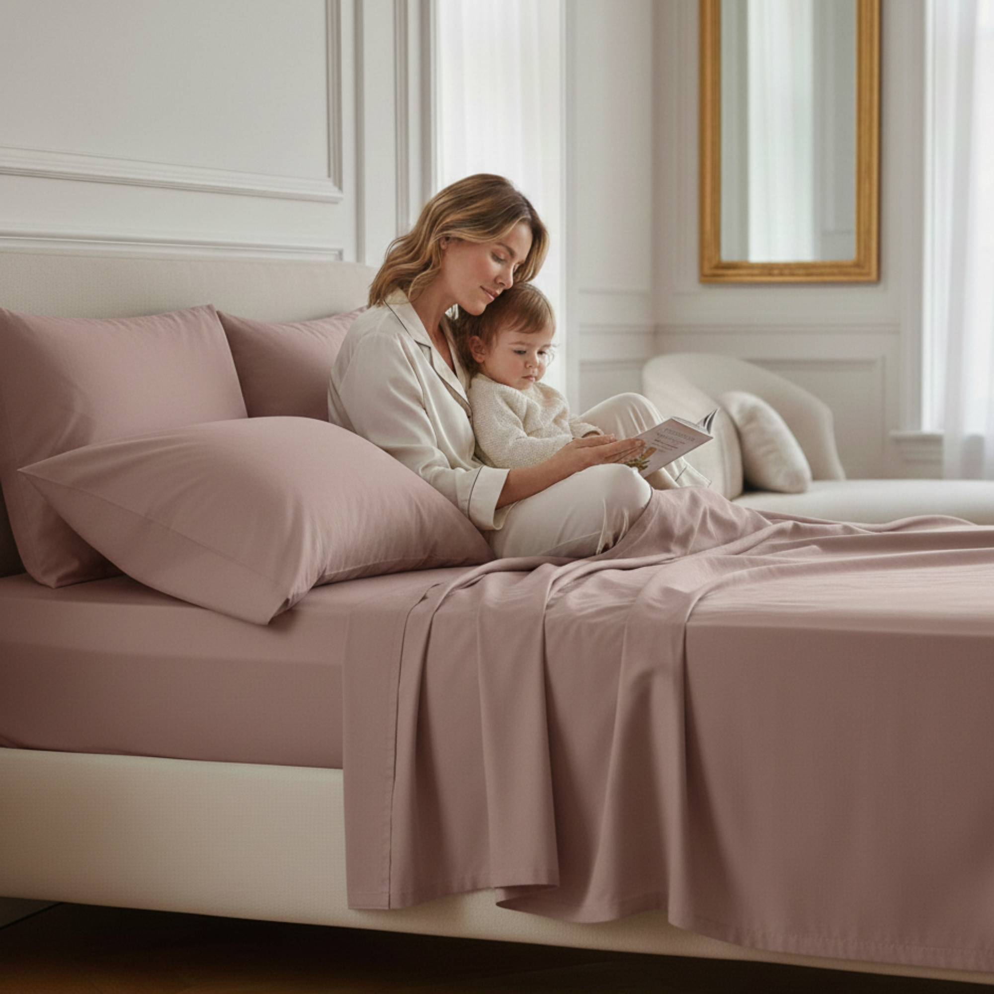 Thread Count Rose Pn 1000 Thread Count Egyptian Cotton : Sepia Rose Bedsheet Set ...