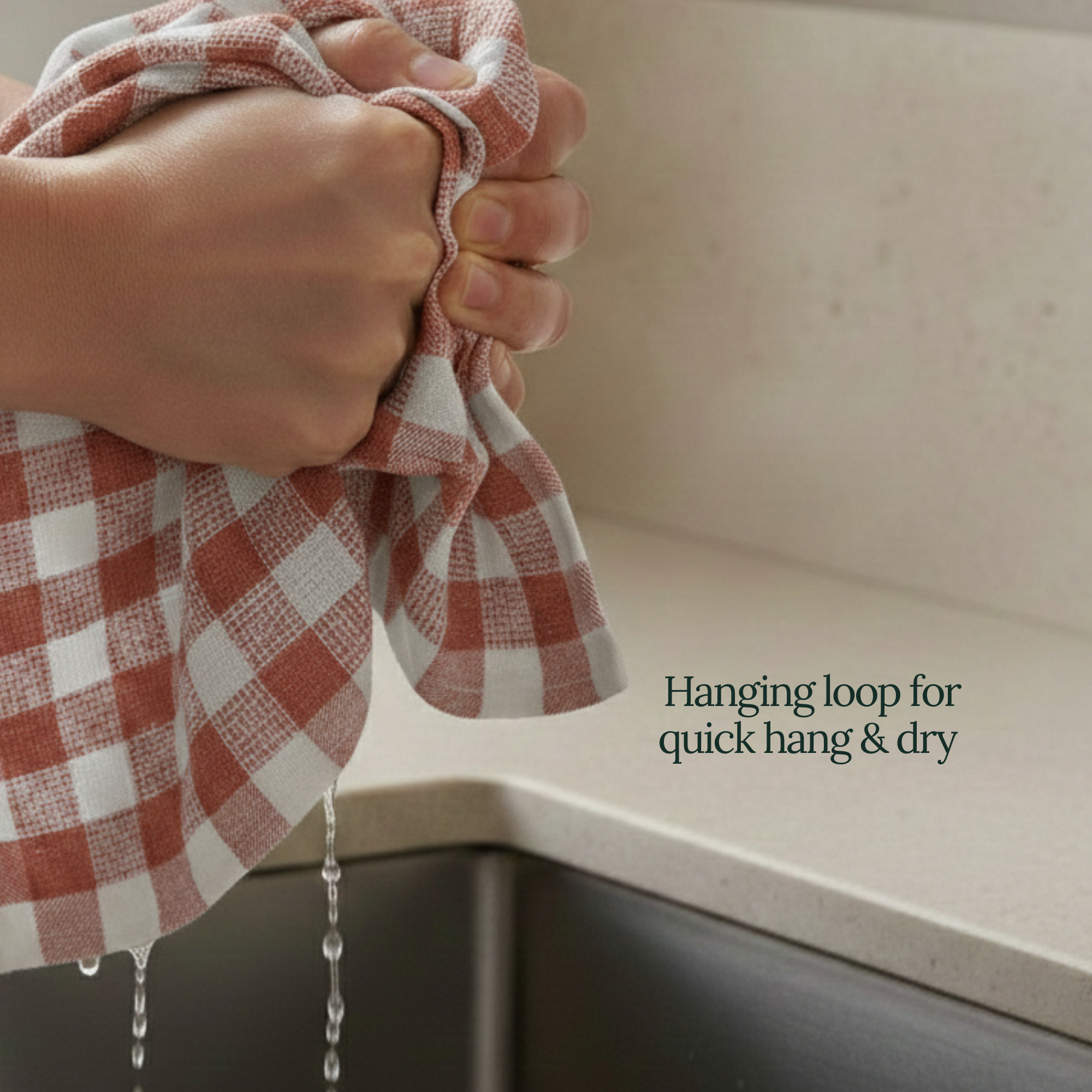 6-Piece Oversized Kitchen Towels: Rust