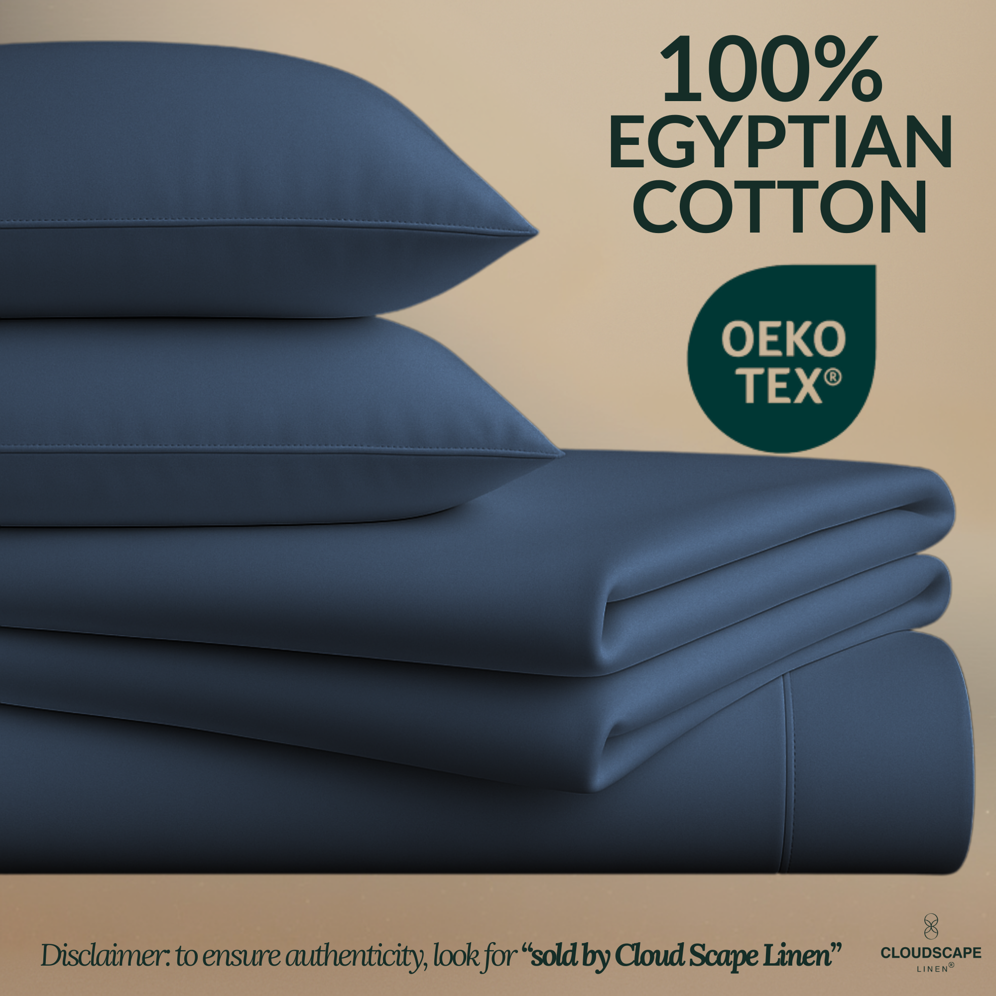 1000 Thread Count Egyptian Cotton : Dark Denim Bedsheet Set