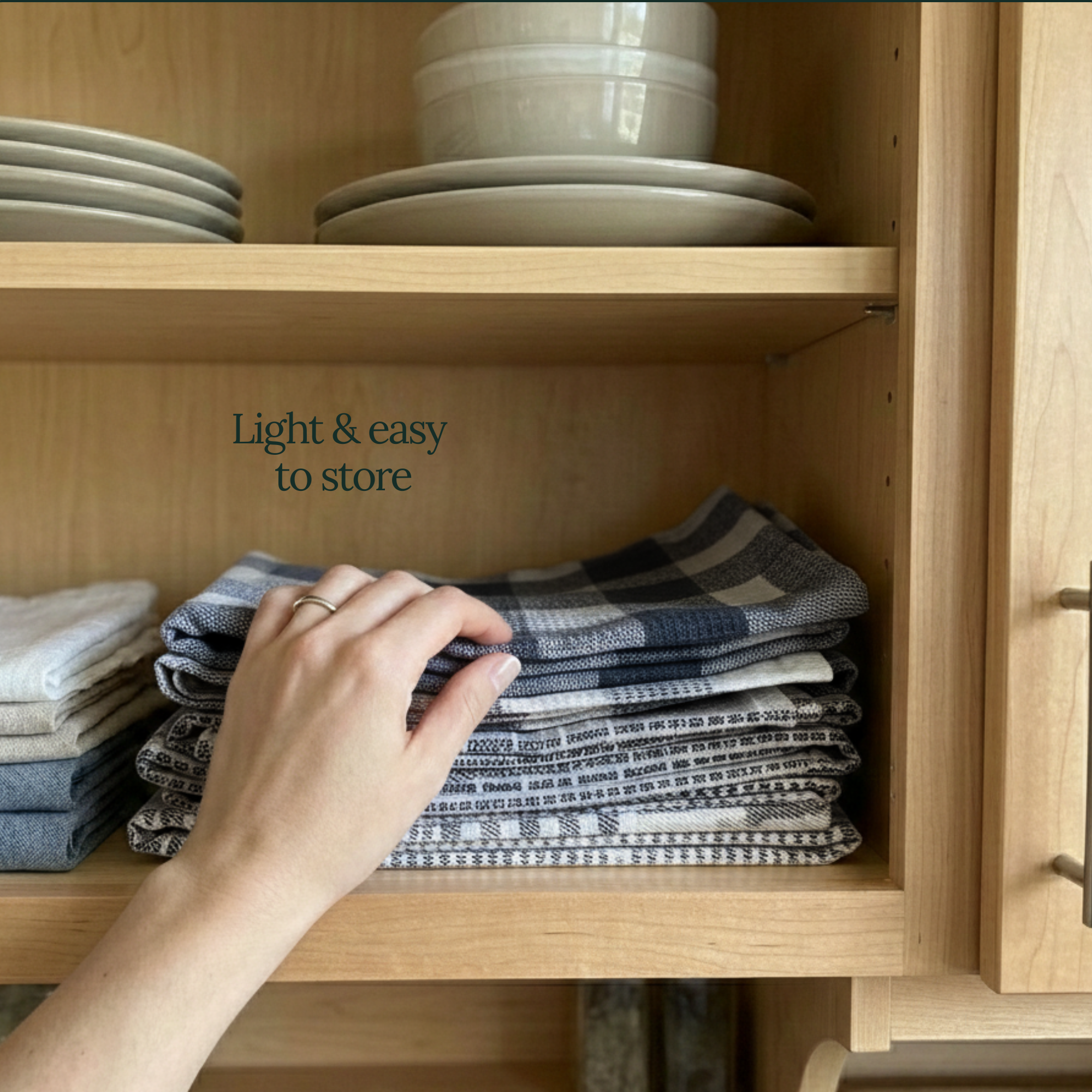 12-Piece Oversized Kitchen Towels: Indigo