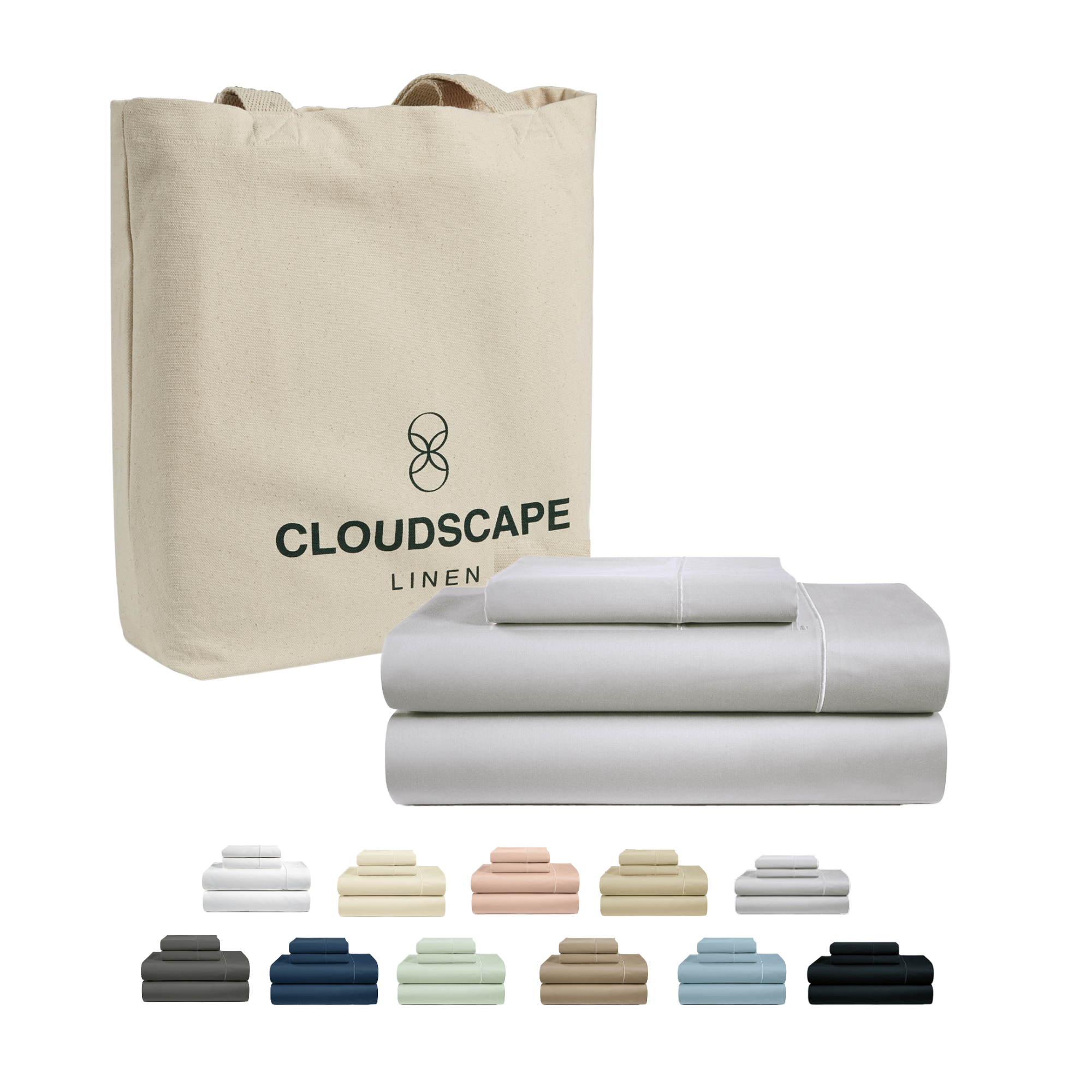 1000 Thread Count Egyptian Cotton : Silver Bedsheet Set