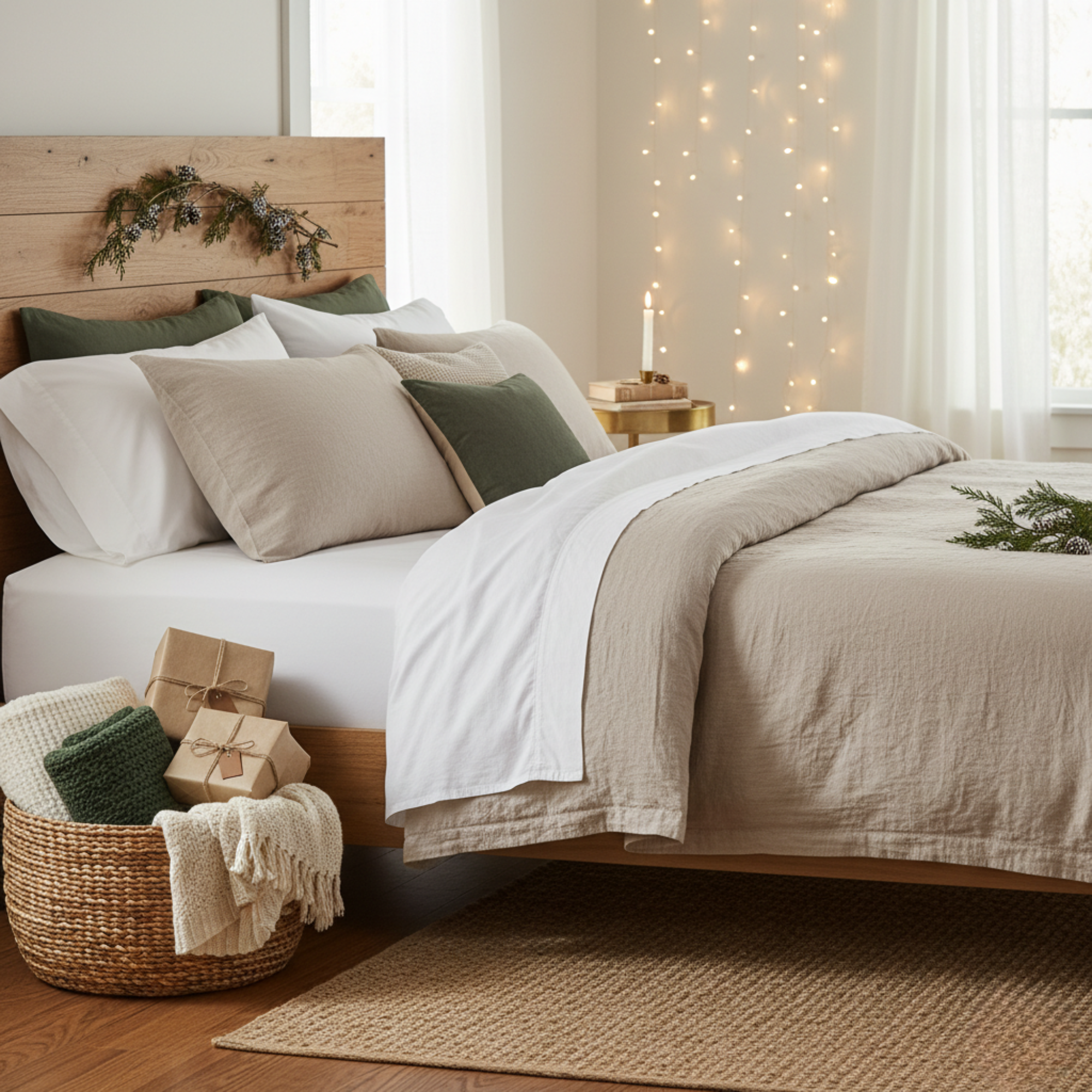 400 Thread Count Egyptian Cotton : White Bedsheet Set