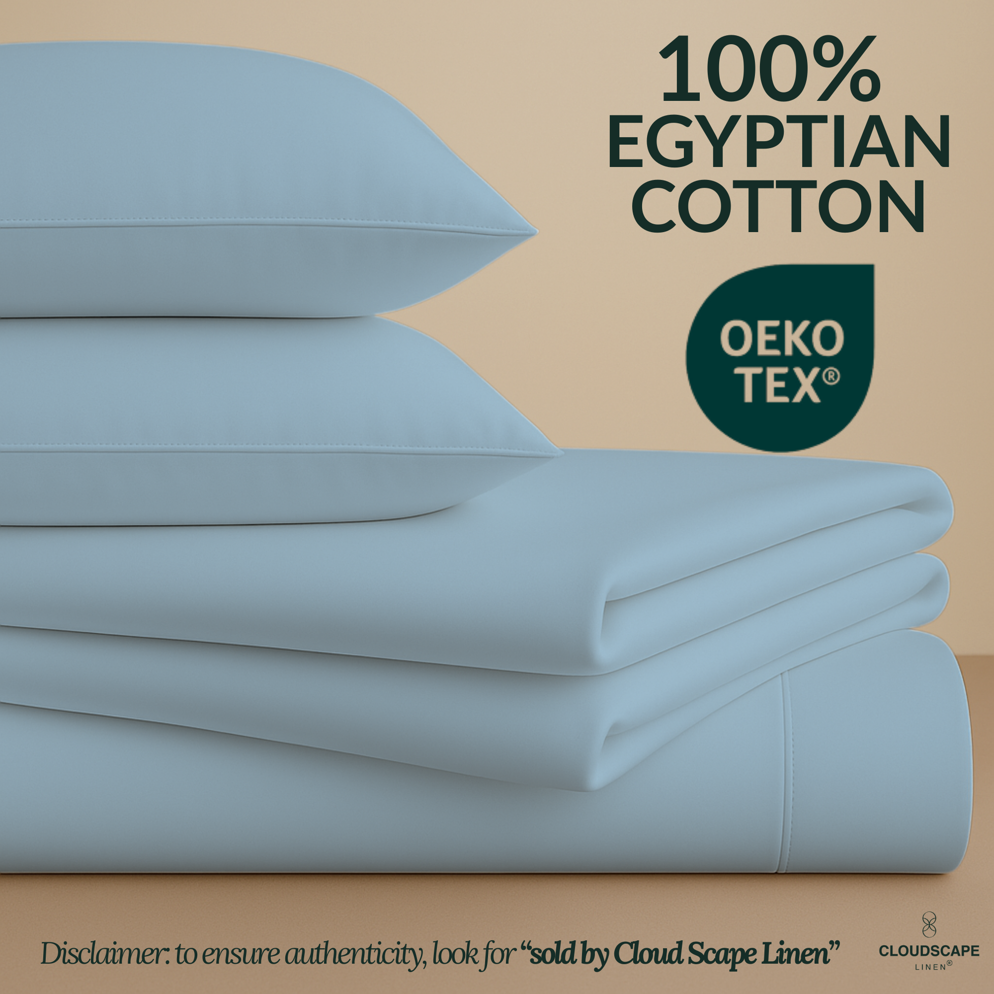 1000 Thread Count Egyptian Cotton : French Blue Bedsheet Set