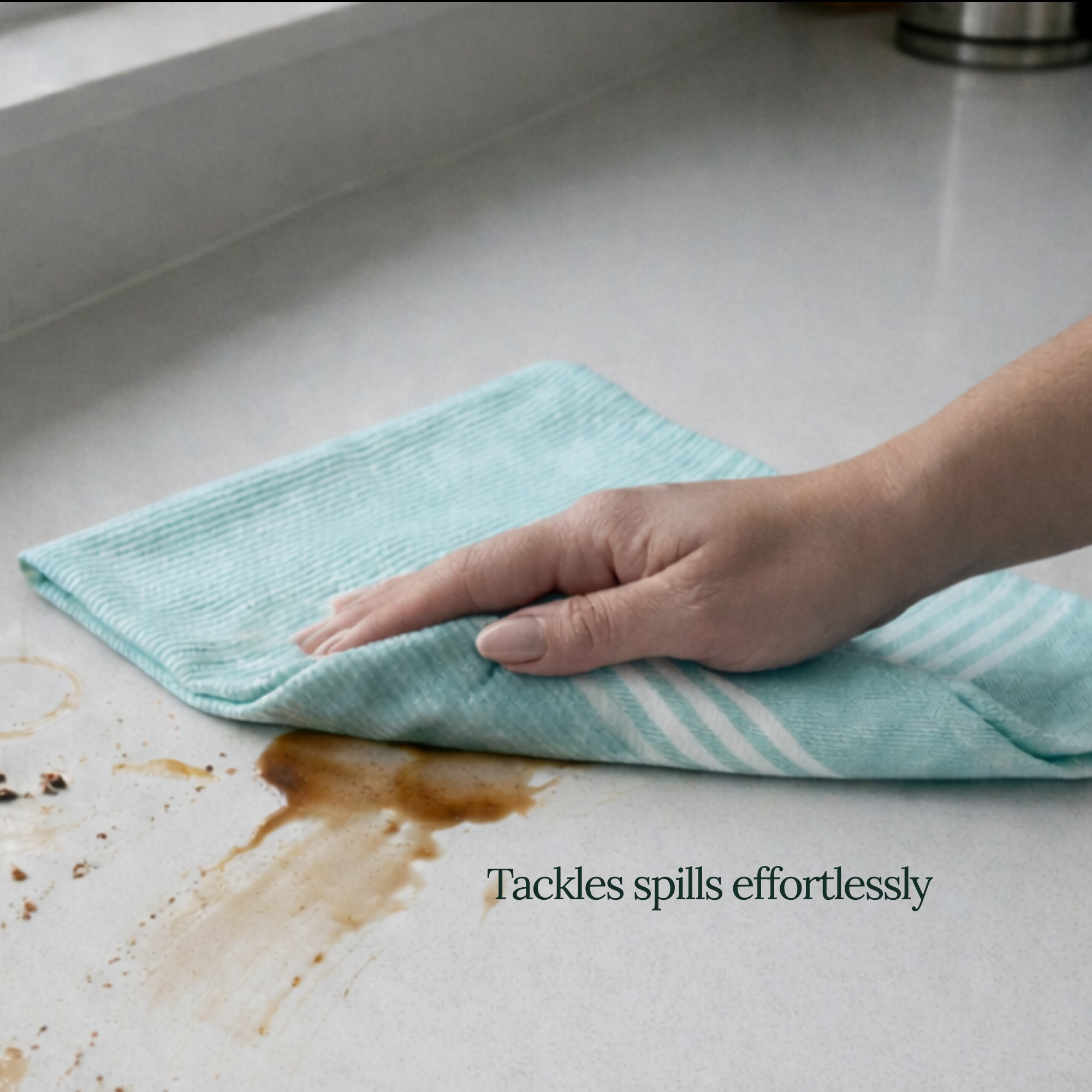 6-Piece Oversized Kitchen Towels: Aqua