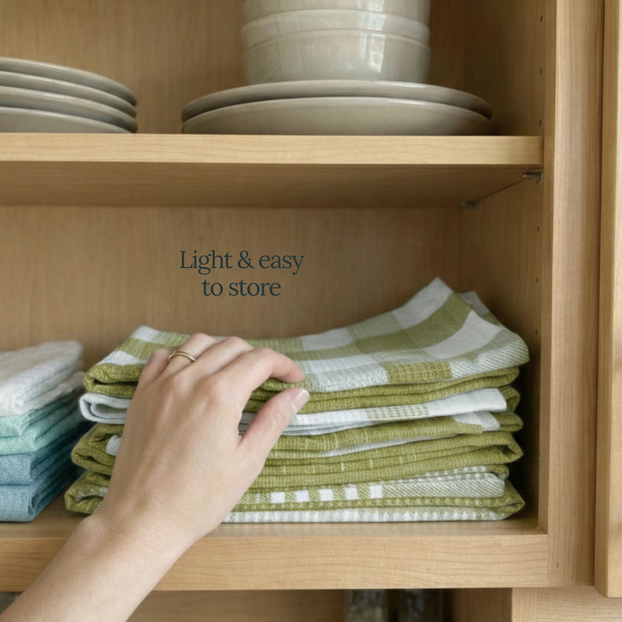 12-Piece Oversized Kitchen Towels: Olive