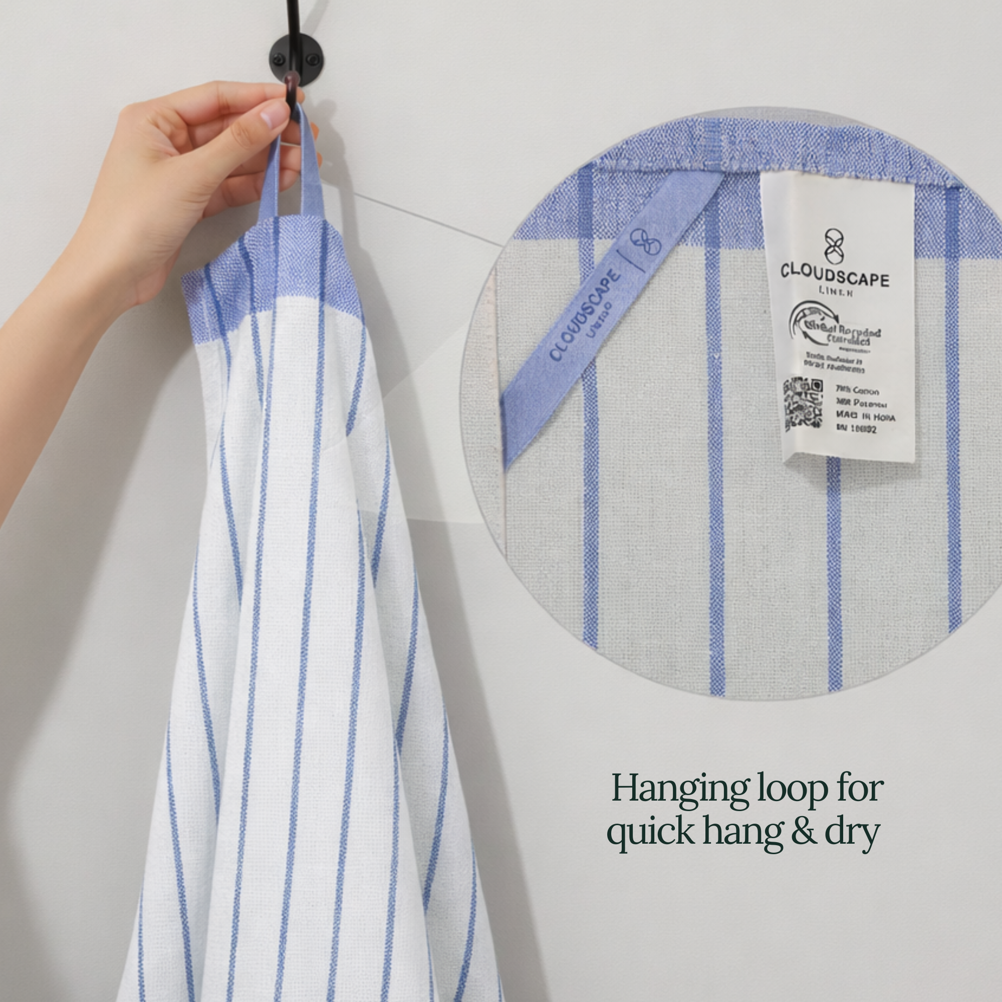 12-Piece Oversized Kitchen Towels: Indigo