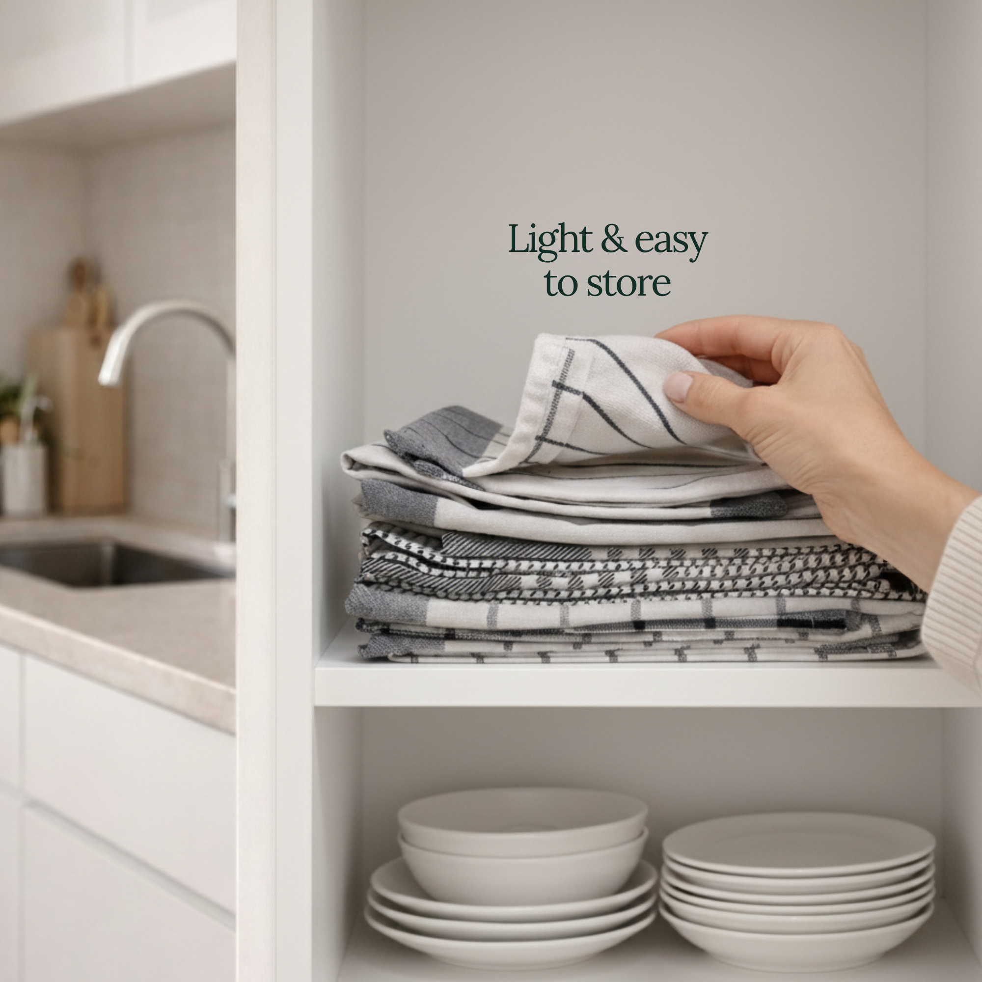 6-Piece Oversized Kitchen Towels - Grey