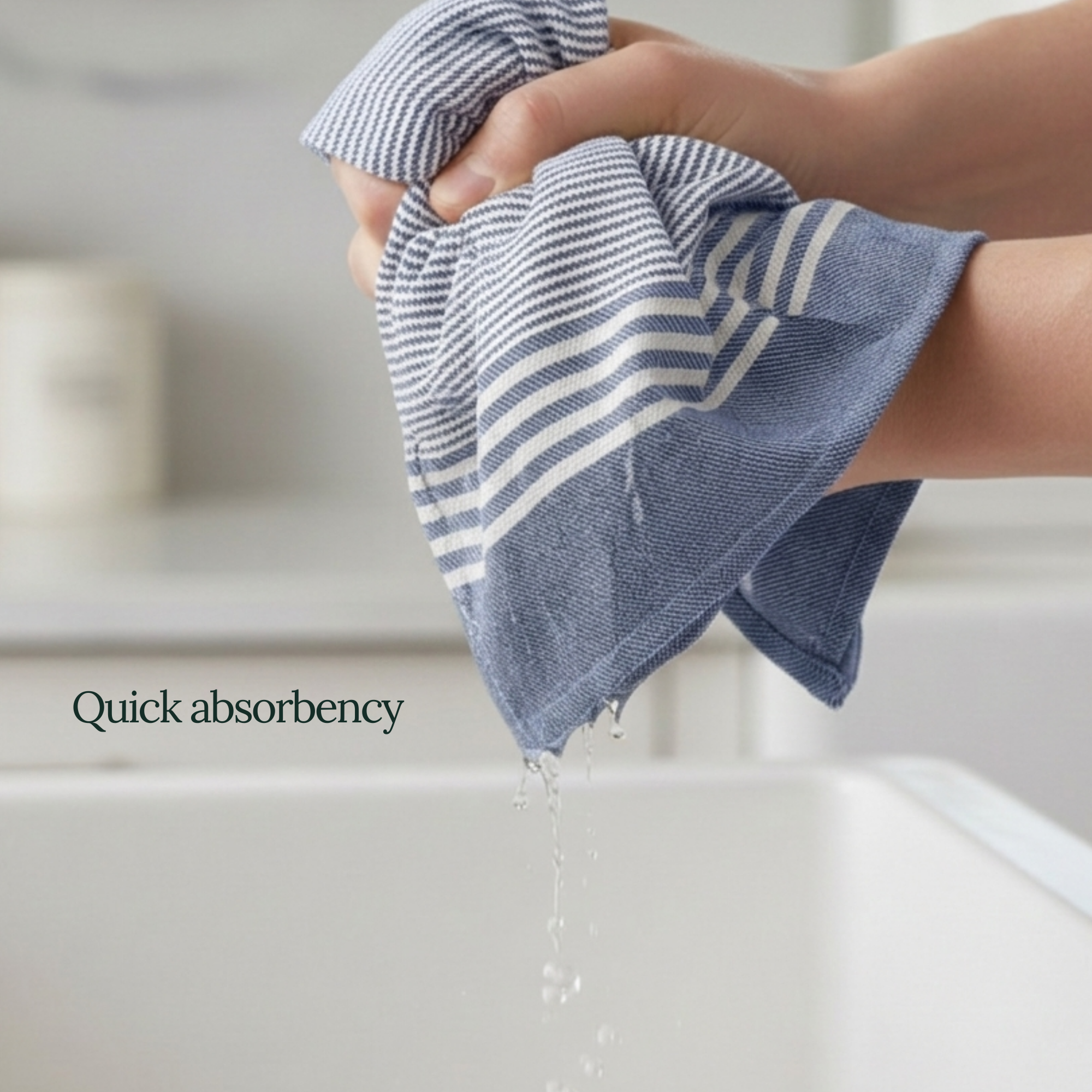 6-Piece Oversized Kitchen Towels: Indigo