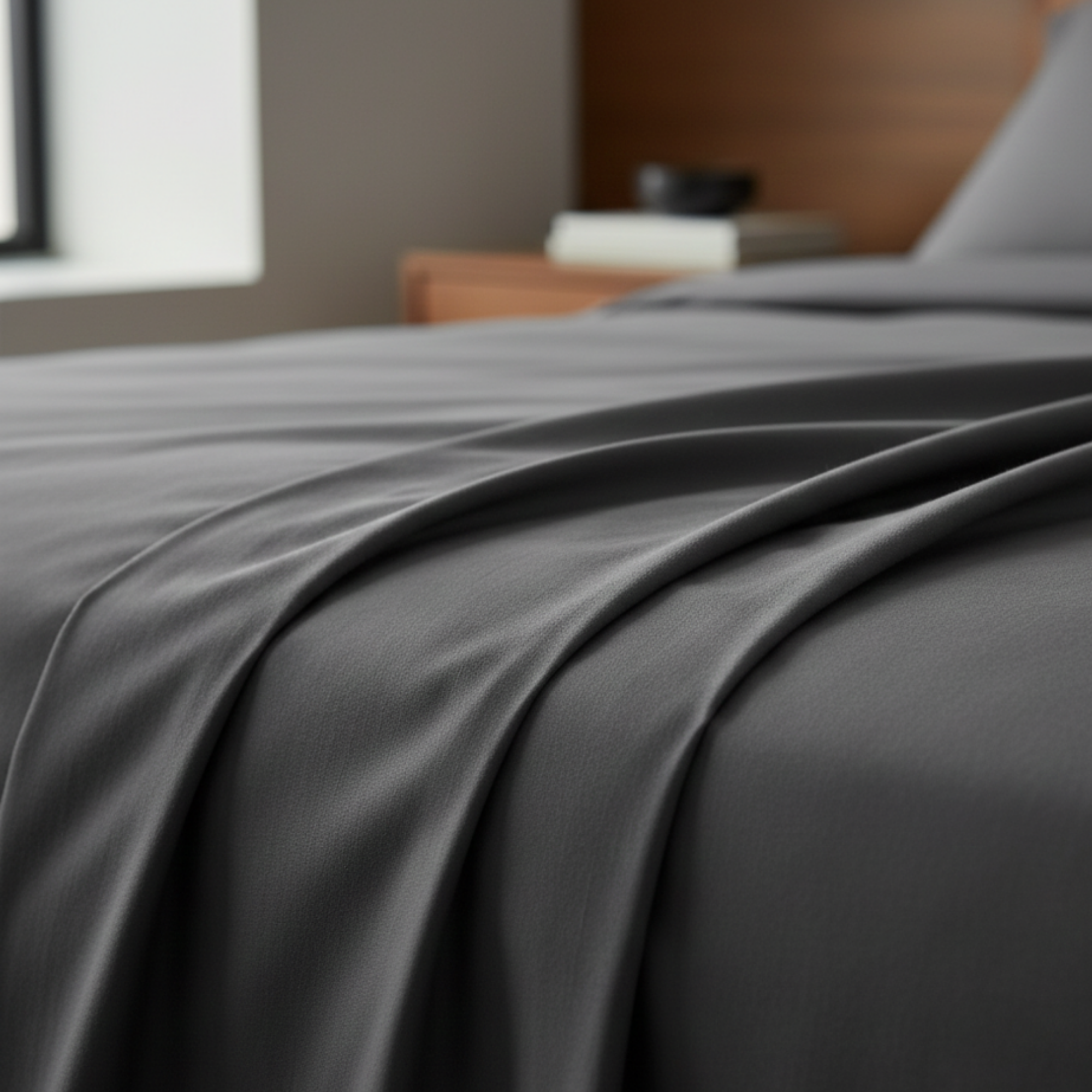 1000 Thread Count Egyptian Cotton : Charcoal Grey Bedsheet Set