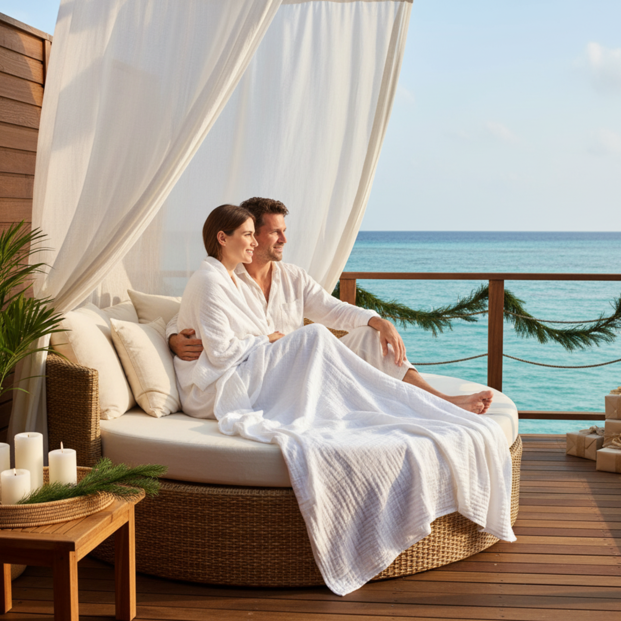 8 Layer Cotton Muslin Blanket - White