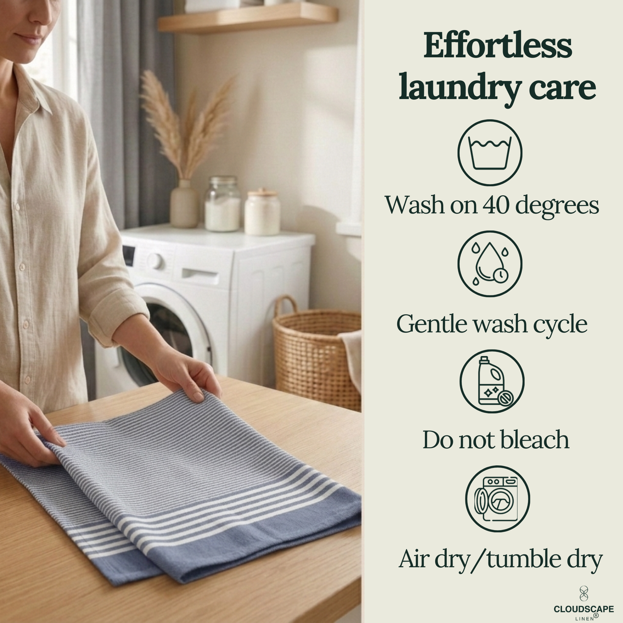 6-Piece Oversized Kitchen Towels: Indigo