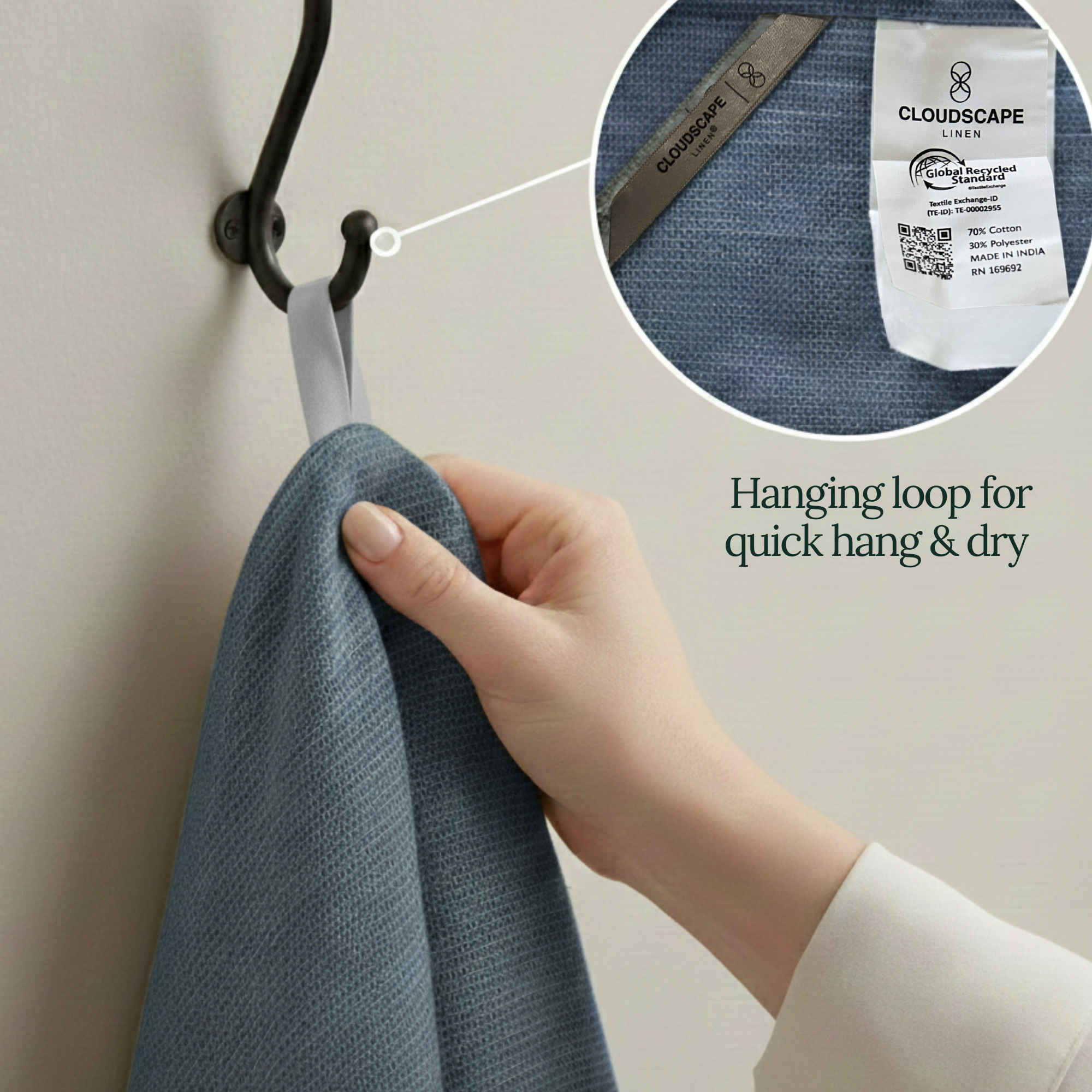 6-Piece Oversized Kitchen Towels: Indigo