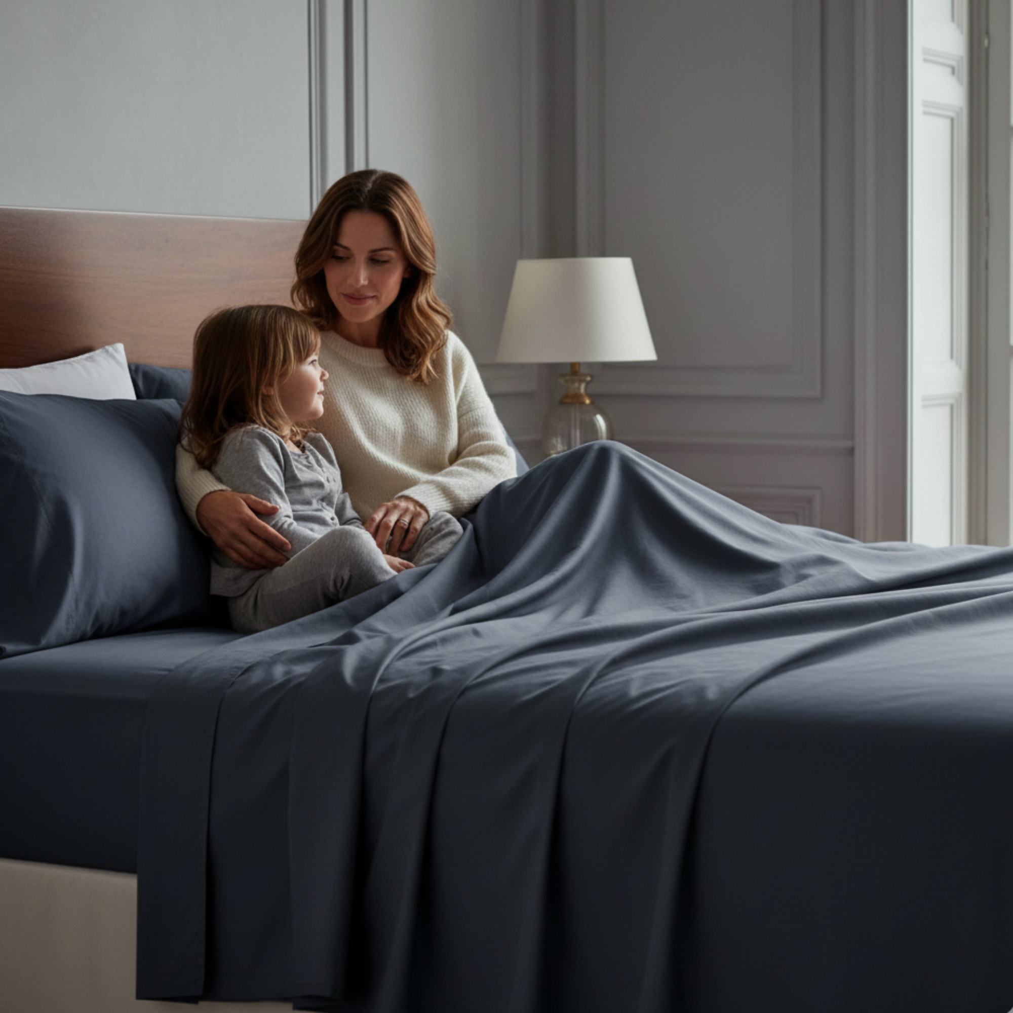 1000 Thread Count Egyptian Cotton : Dark Denim Bedsheet Set