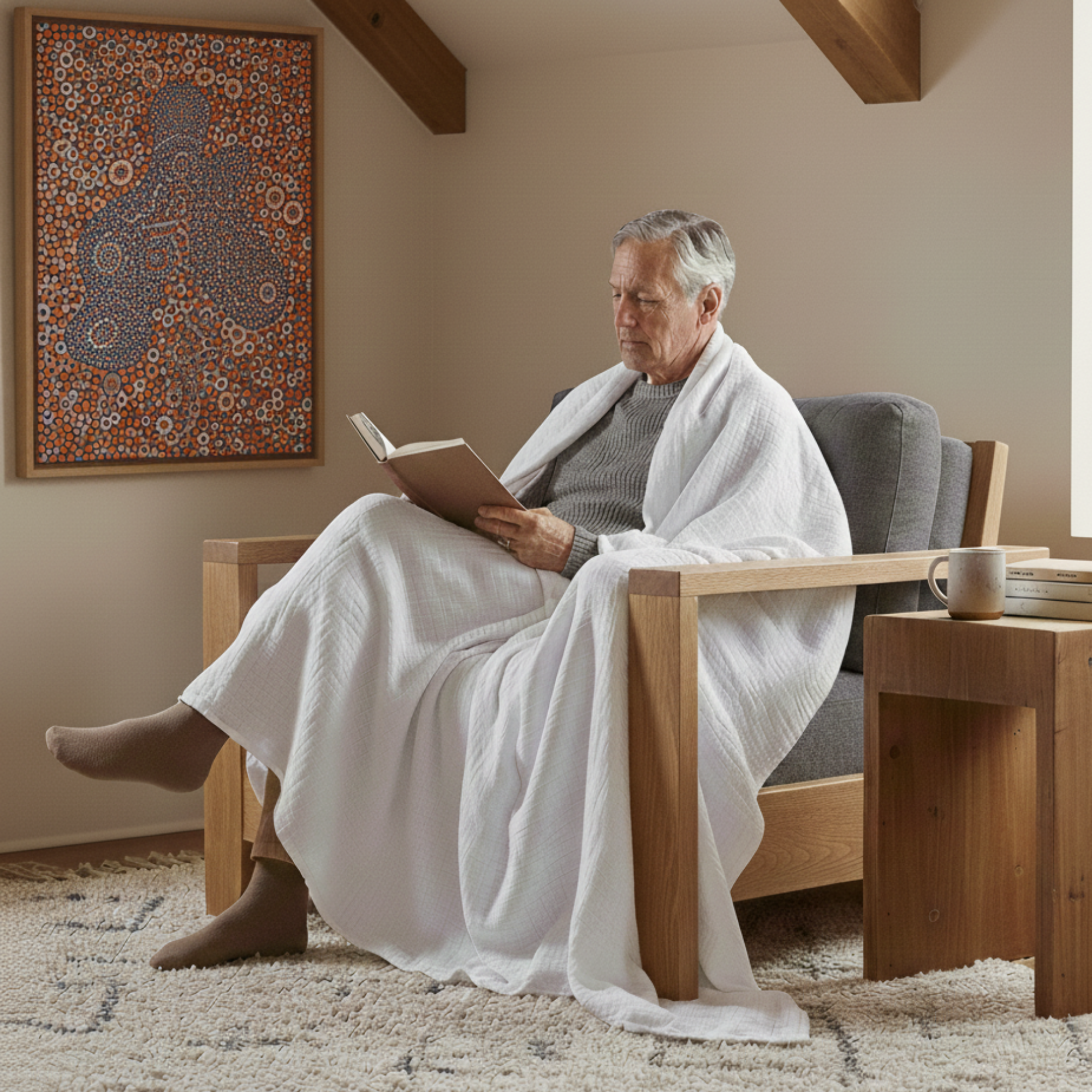 8 Layer Cotton Muslin Blanket - White